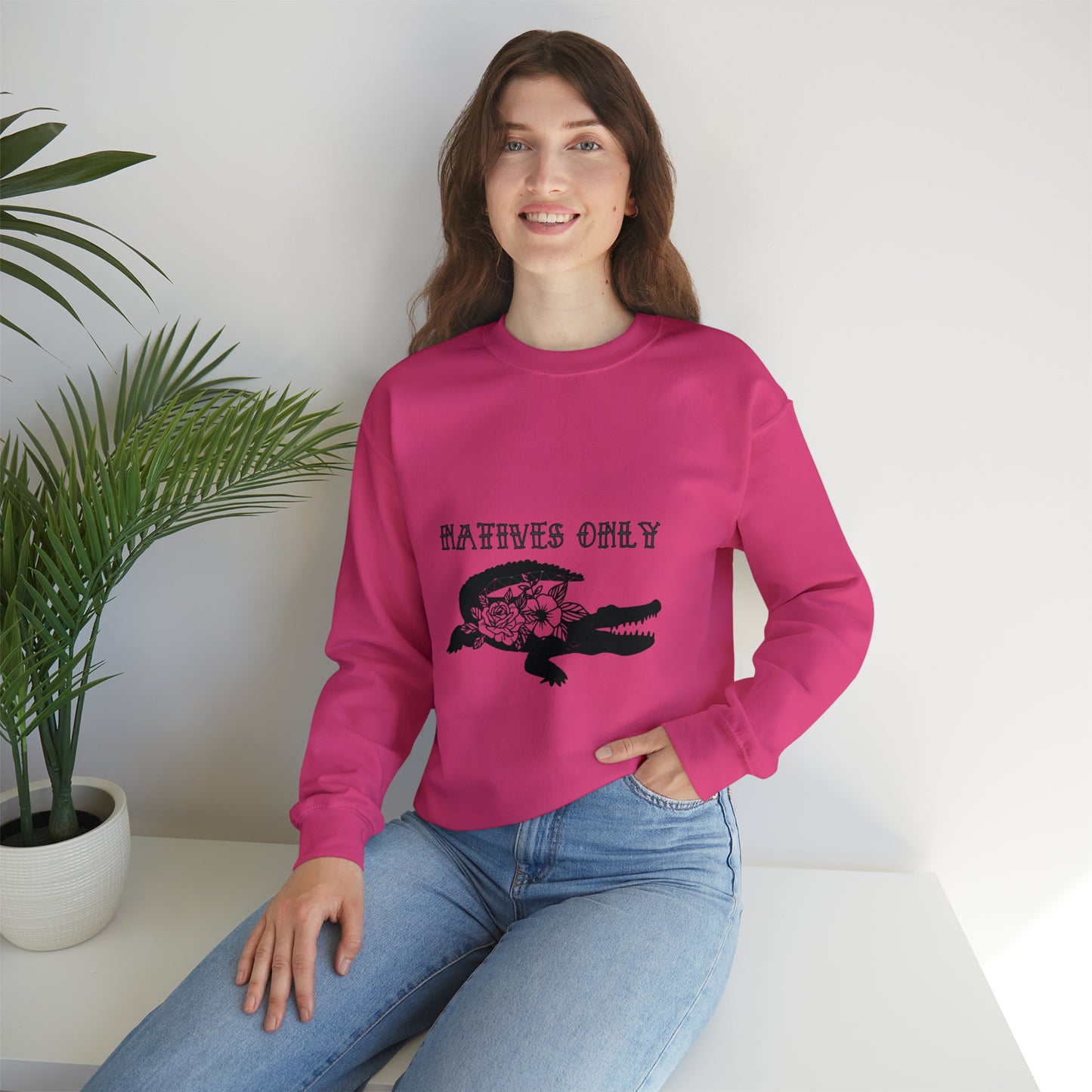 Natives Only Alligator Unisex Crewneck Sweatshirt