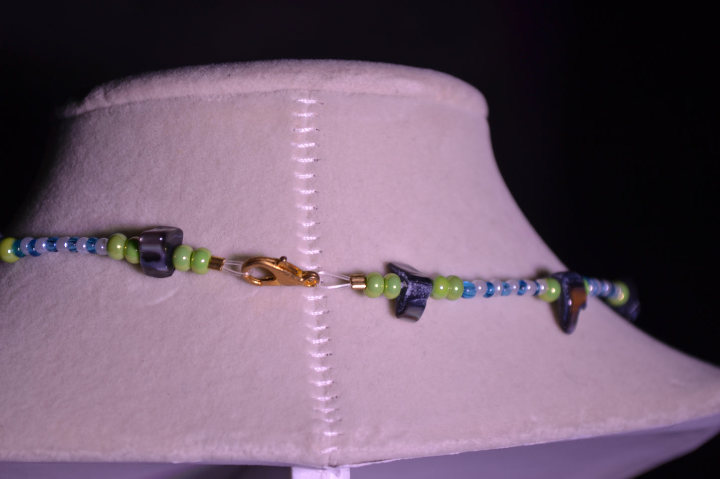 Glass and Abalone style beaded necklace