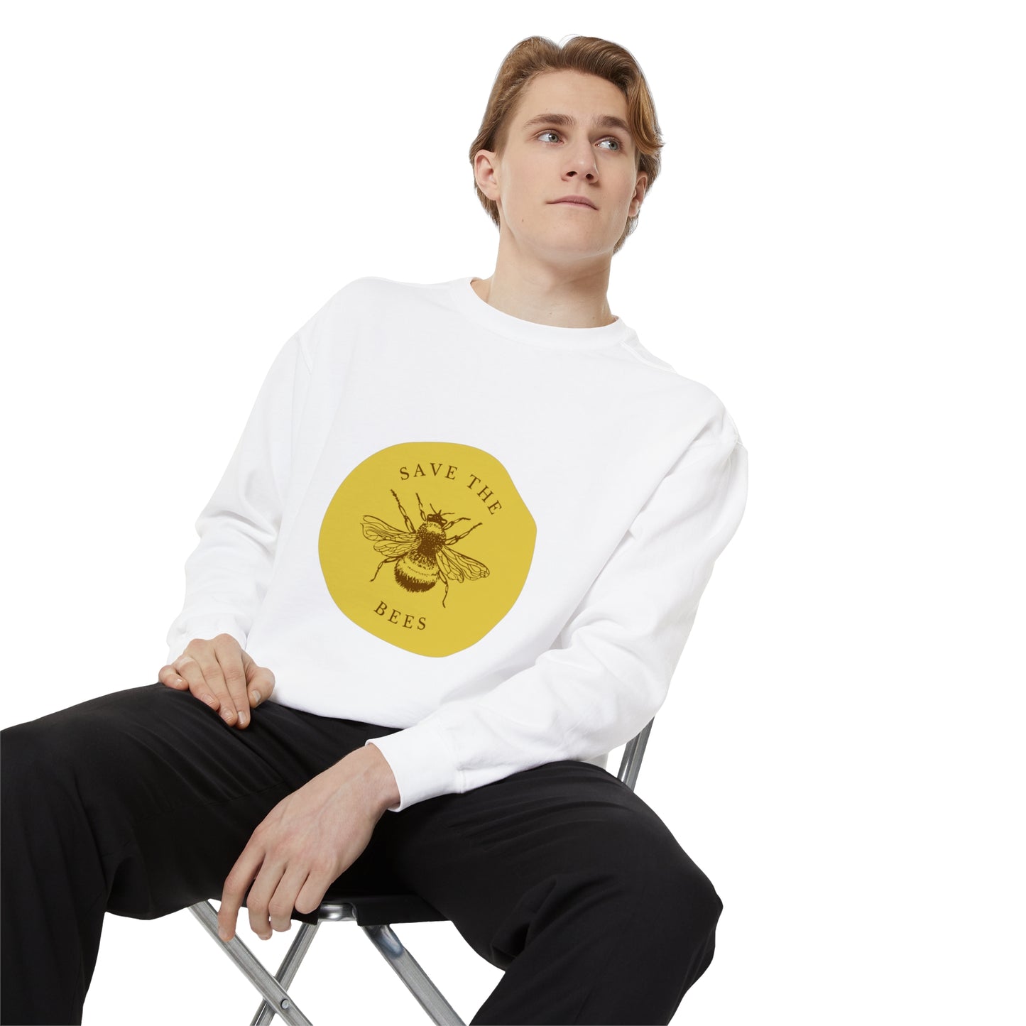 Save The Bees Unisex Garment-Dyed Sweatshirt