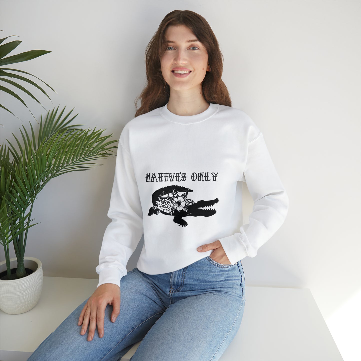 Natives Only Alligator Unisex Crewneck Sweatshirt