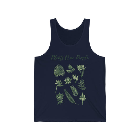 Plants Over People Unisex Jersey Tank