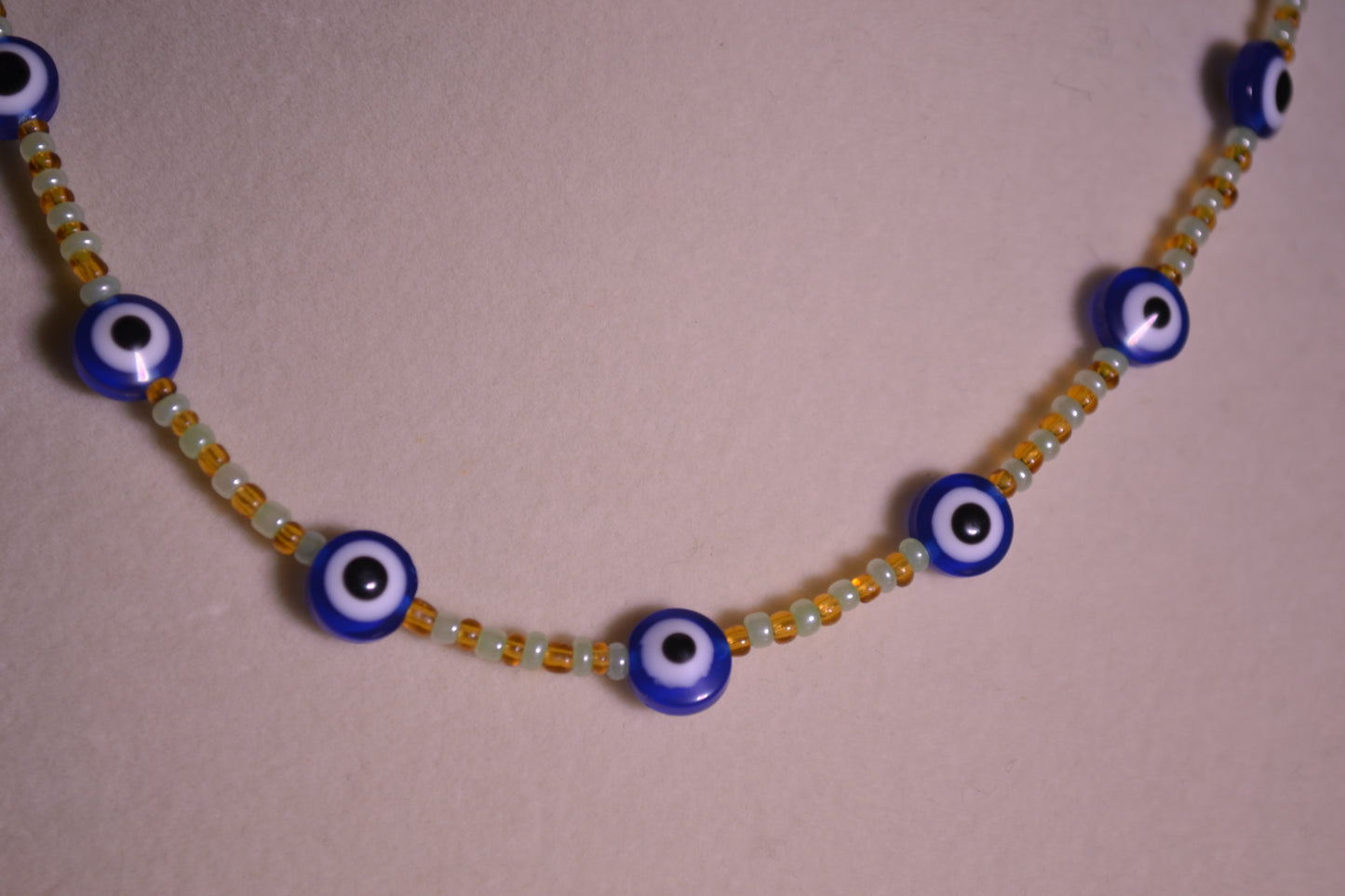 Evil eye necklace & bracelet set