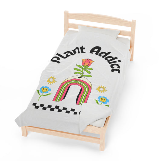 Plant Addict Velveteen Plush Blanket