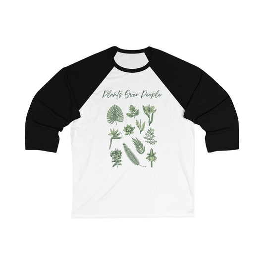 Plants Over People Unisex Baseball Tee