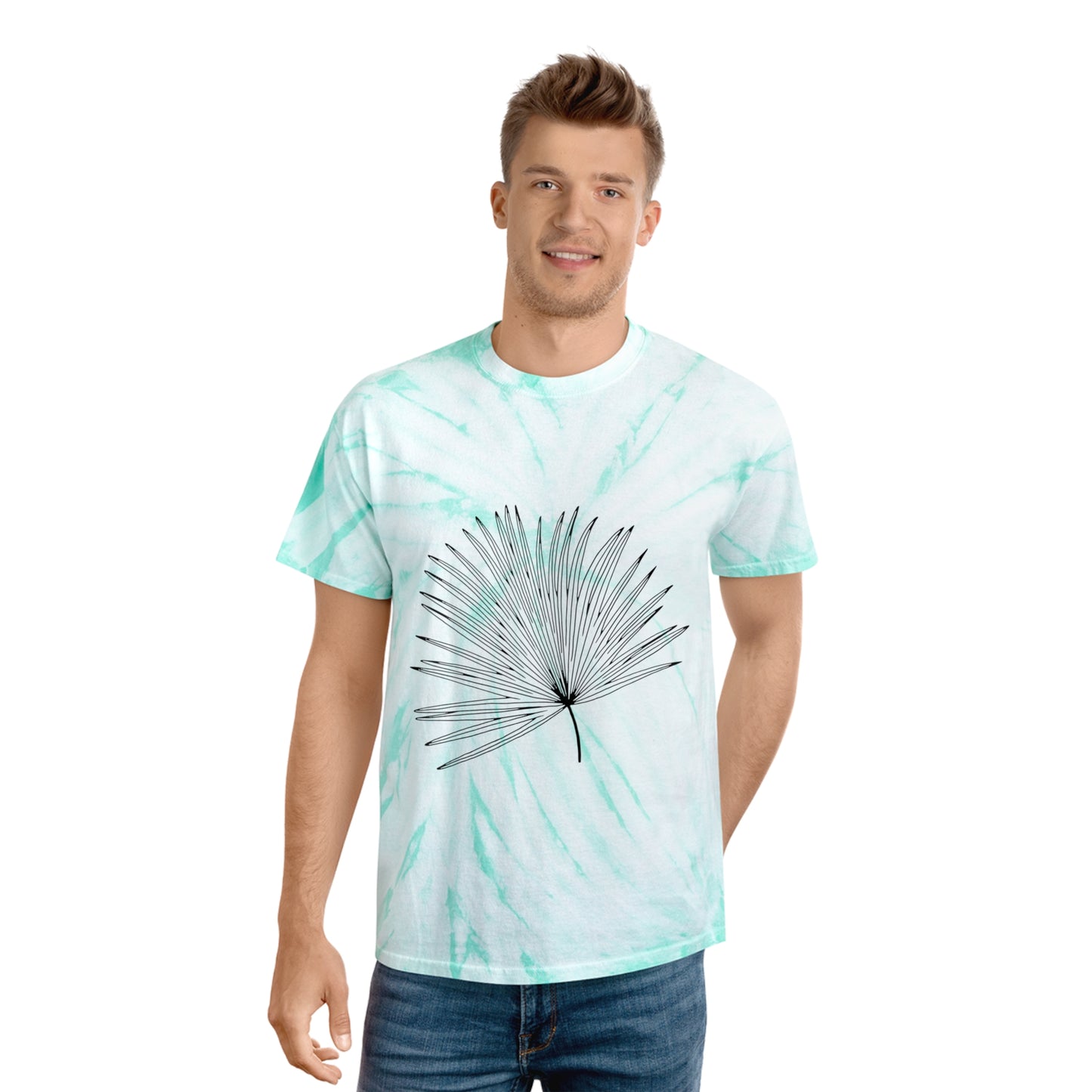 Palm Leaf Tie-Dye Tee, Cyclone