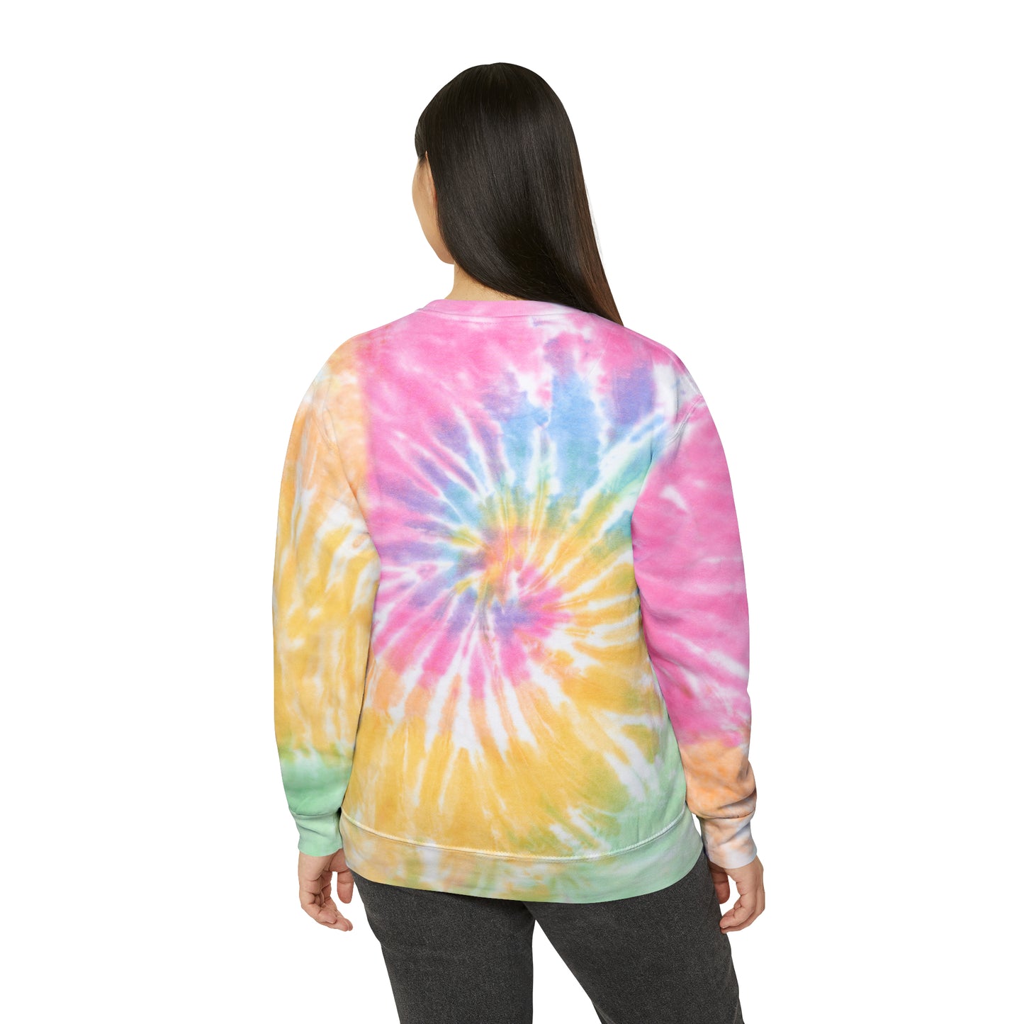 Palm Leaf Unisex Tie-Dye Crewneck