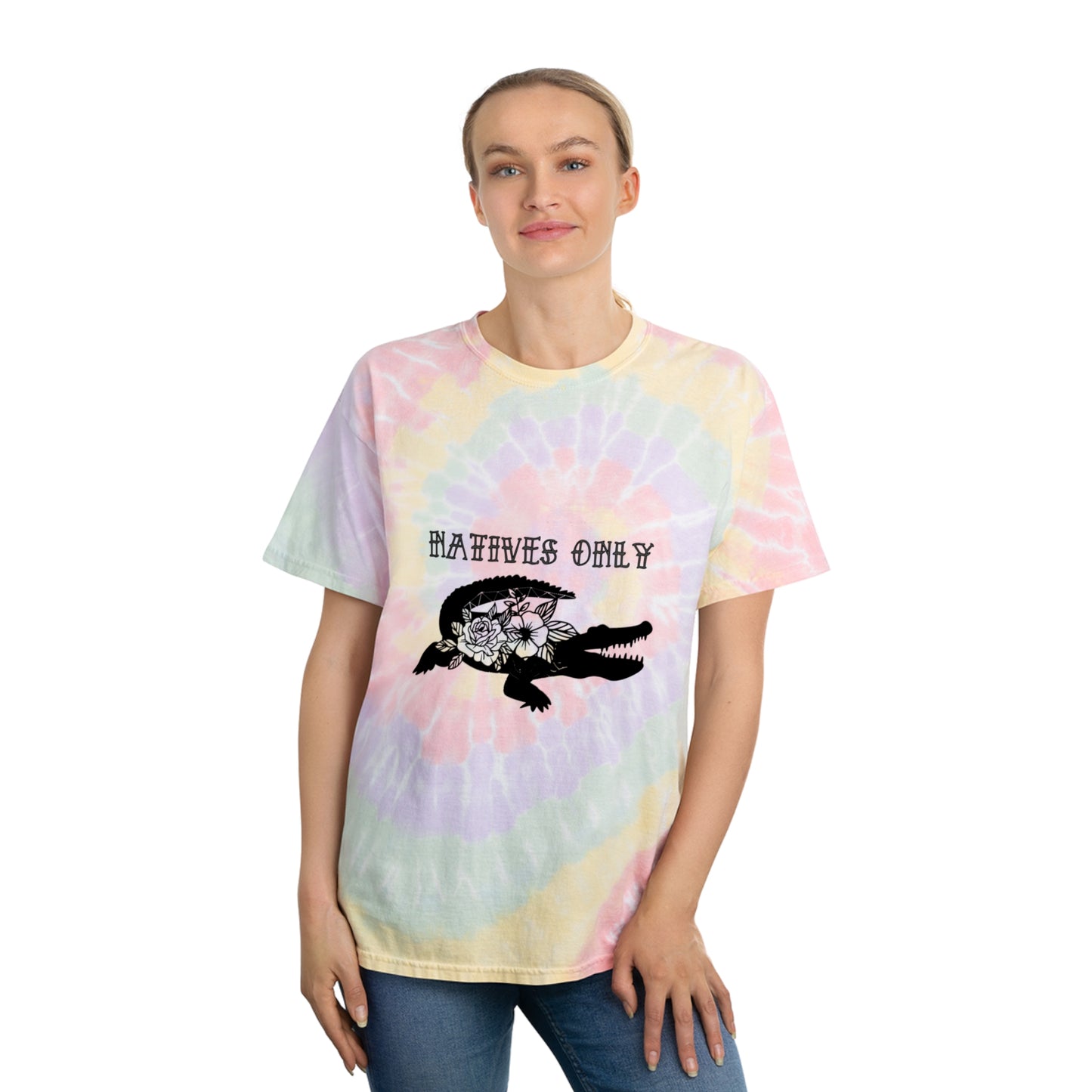 Natives Only Alligator Tie-Dye Tee, Spiral