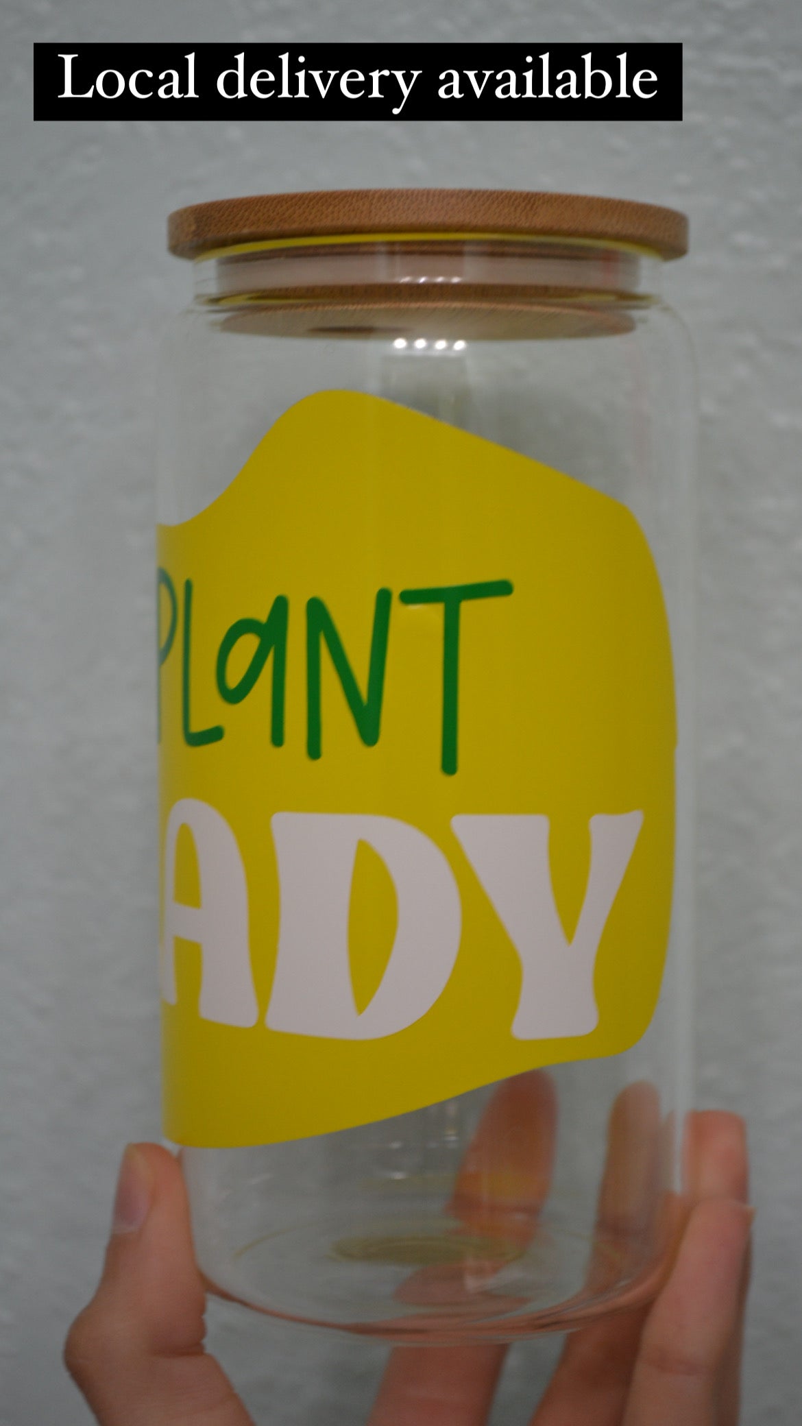 Plant Lady Glass Can