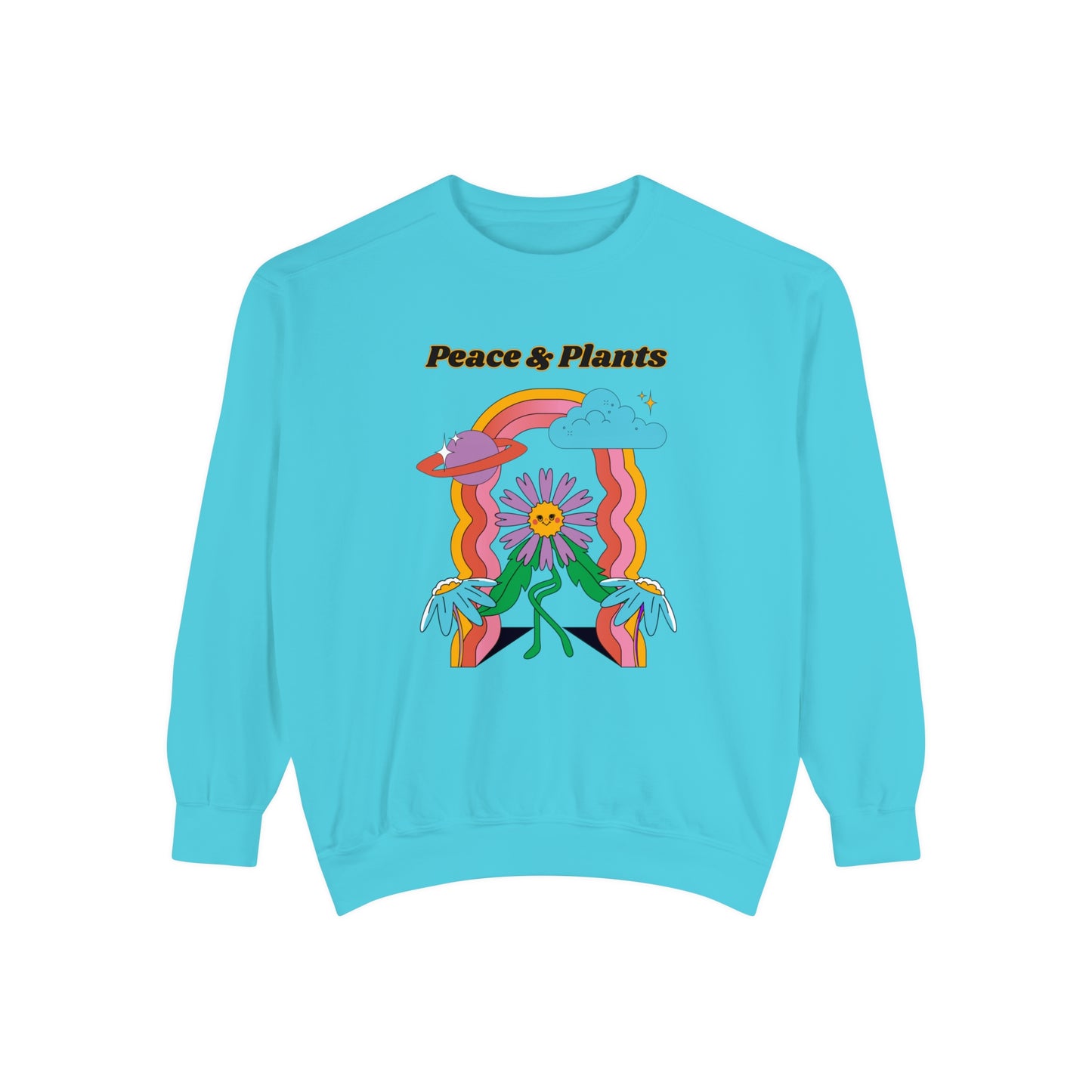 Peace & Plants Garment-Dyed Sweatshirt