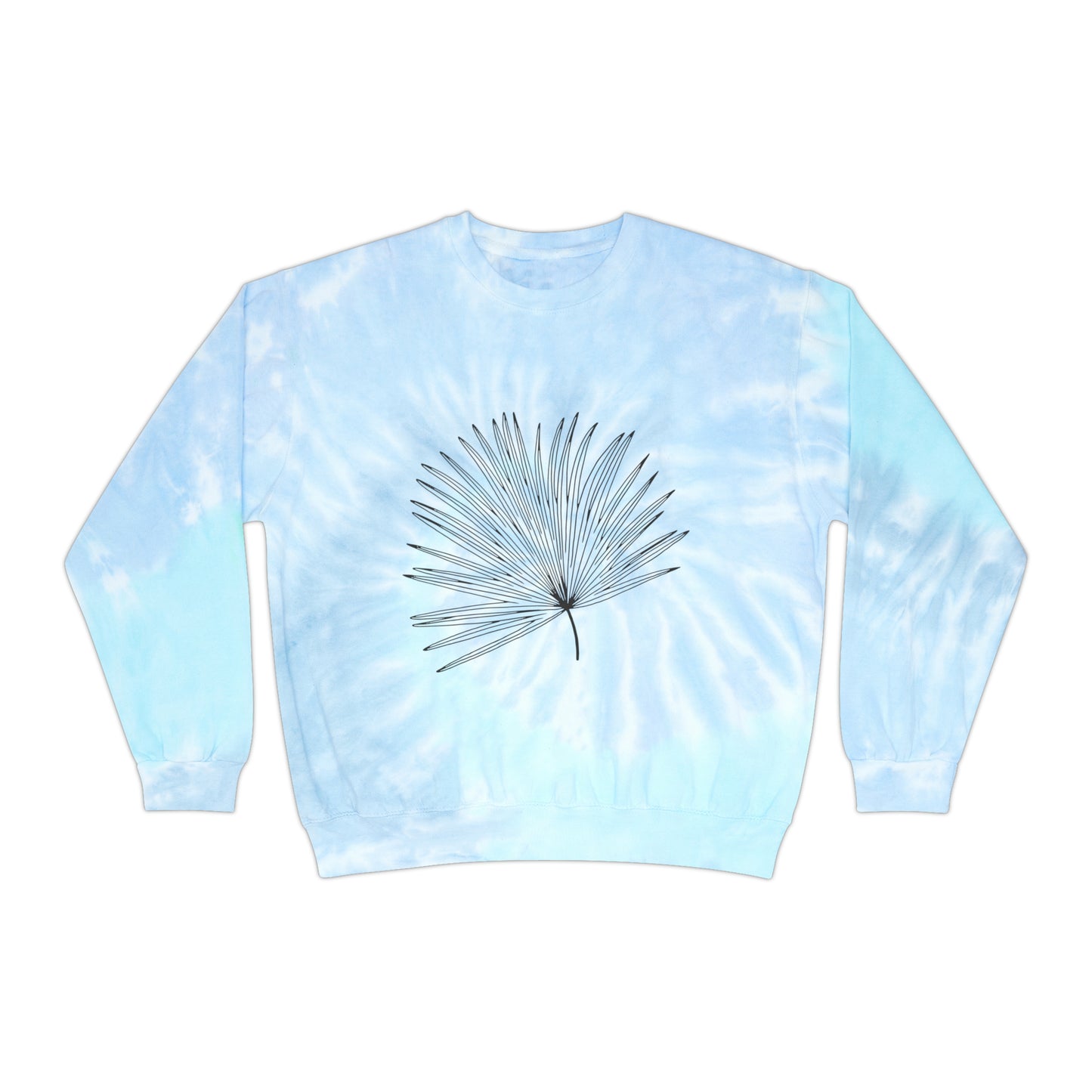 Palm Leaf Unisex Tie-Dye Crewneck