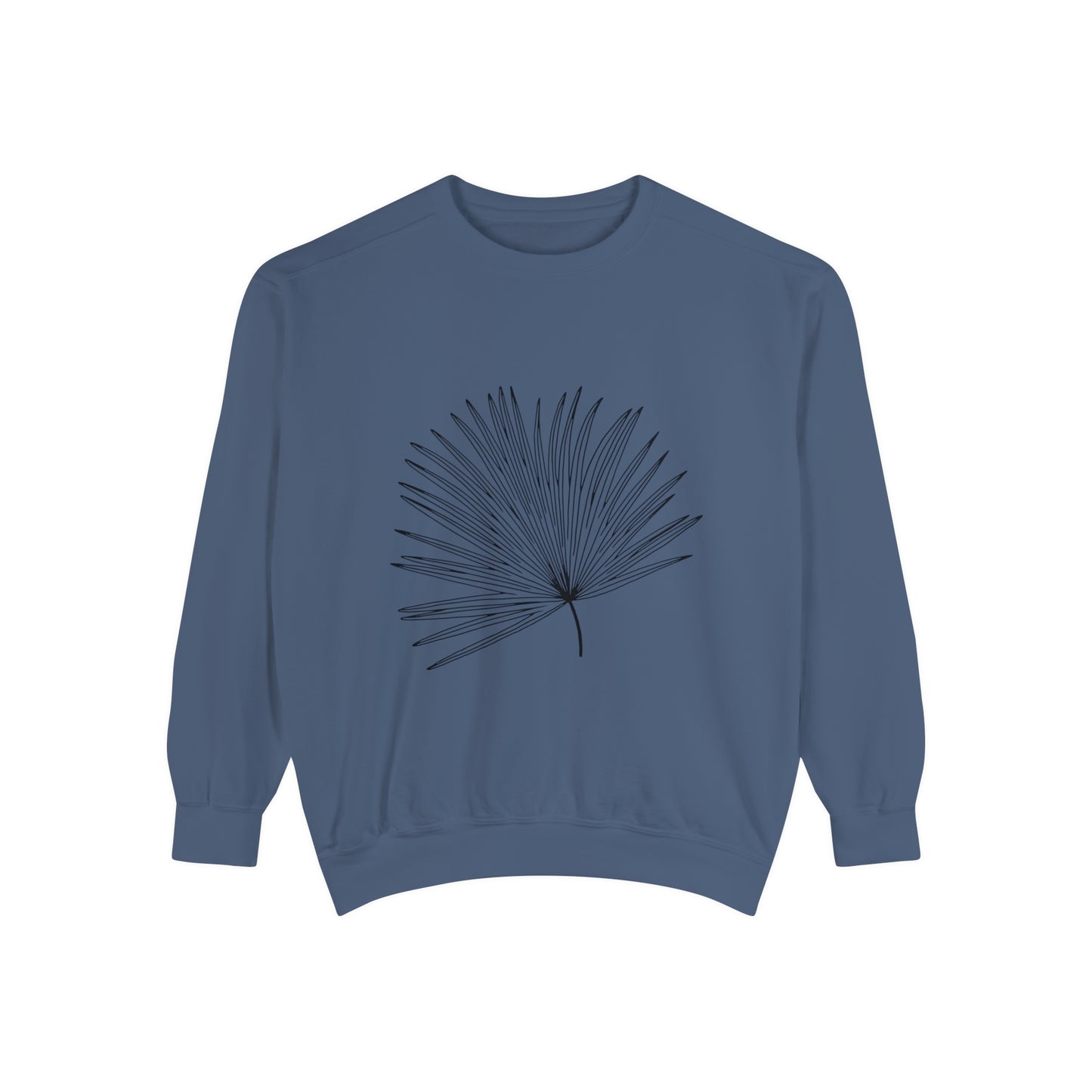 Palm Leaf Unisex Garment-Dyed Crewneck