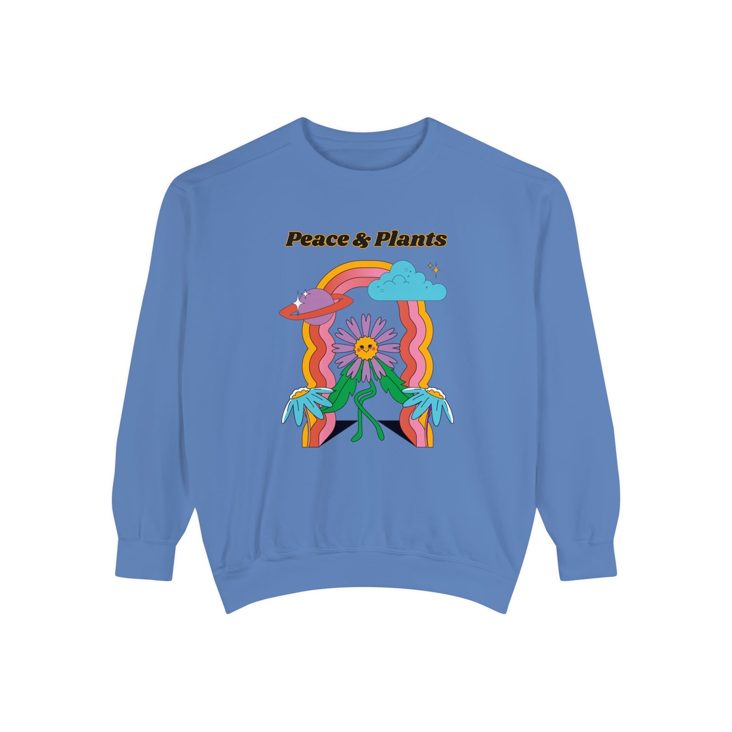 Peace & Plants Garment-Dyed Sweatshirt