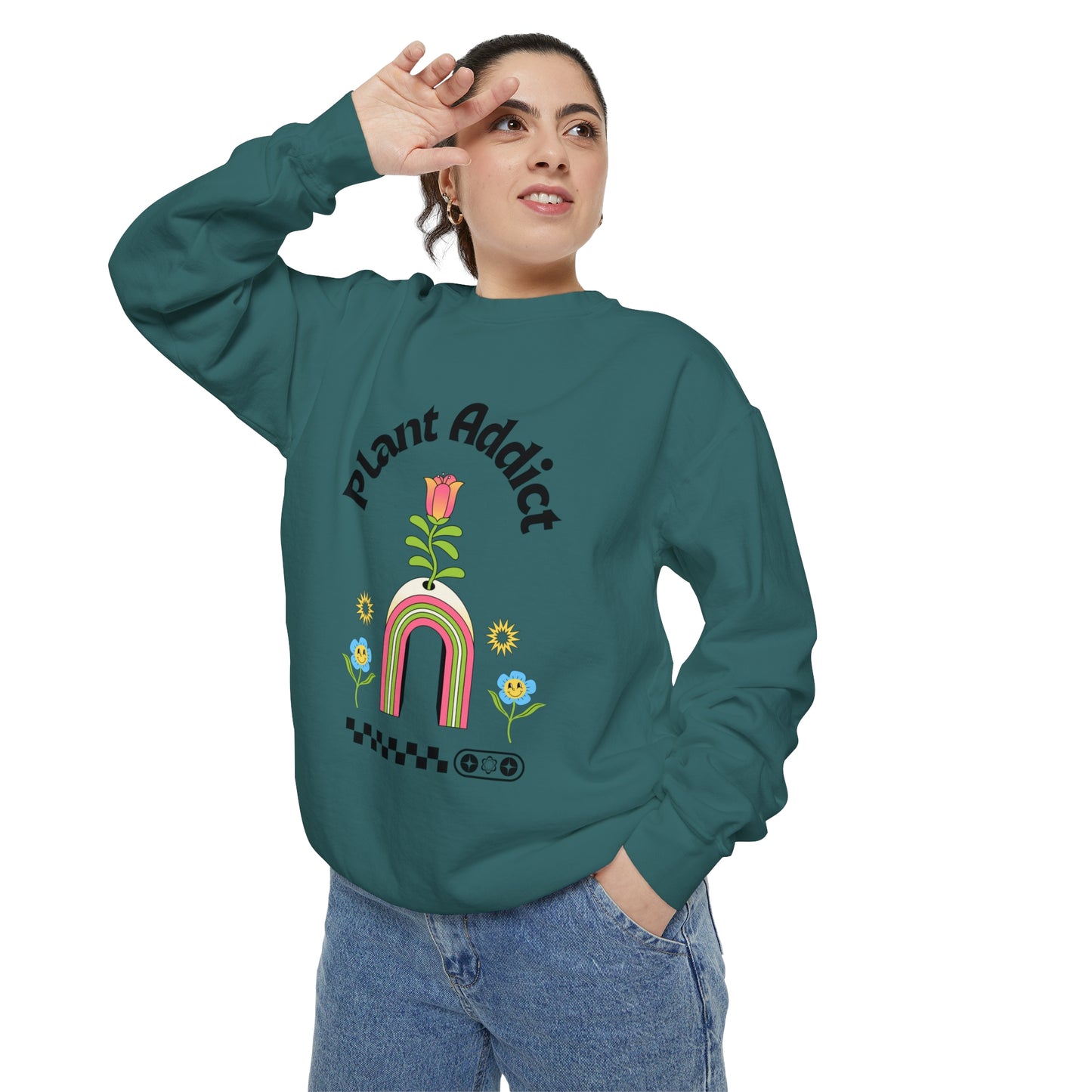 Plant Addict Unisex Garment-Dyed Sweatshirt