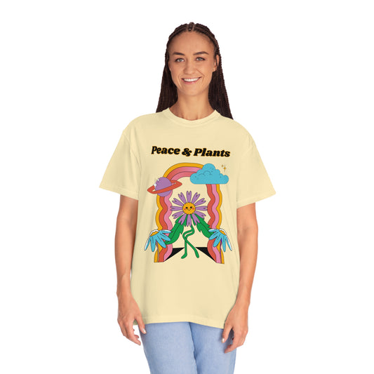 Peace & Plants Garment-Dyed T-shirt