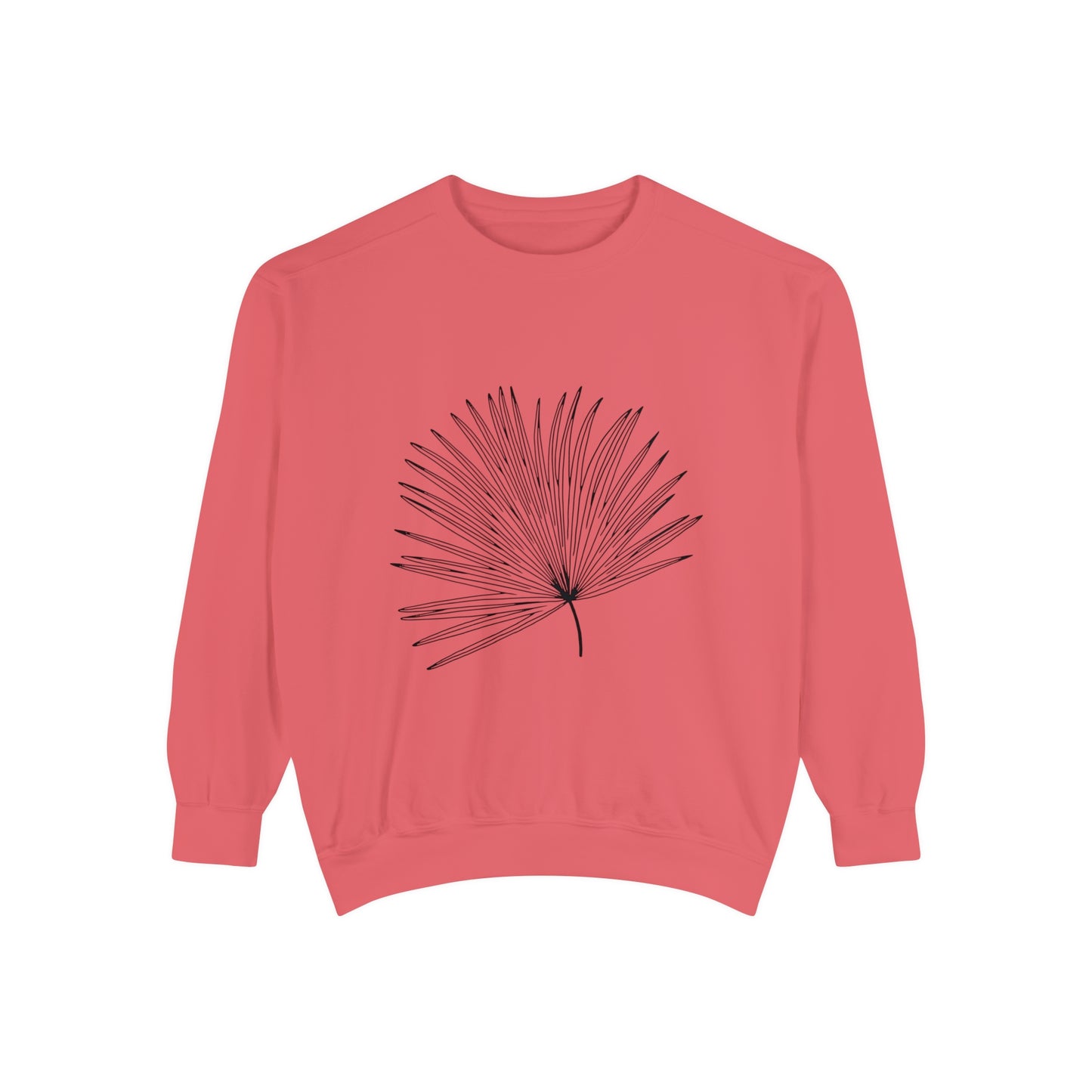 Palm Leaf Unisex Garment-Dyed Crewneck