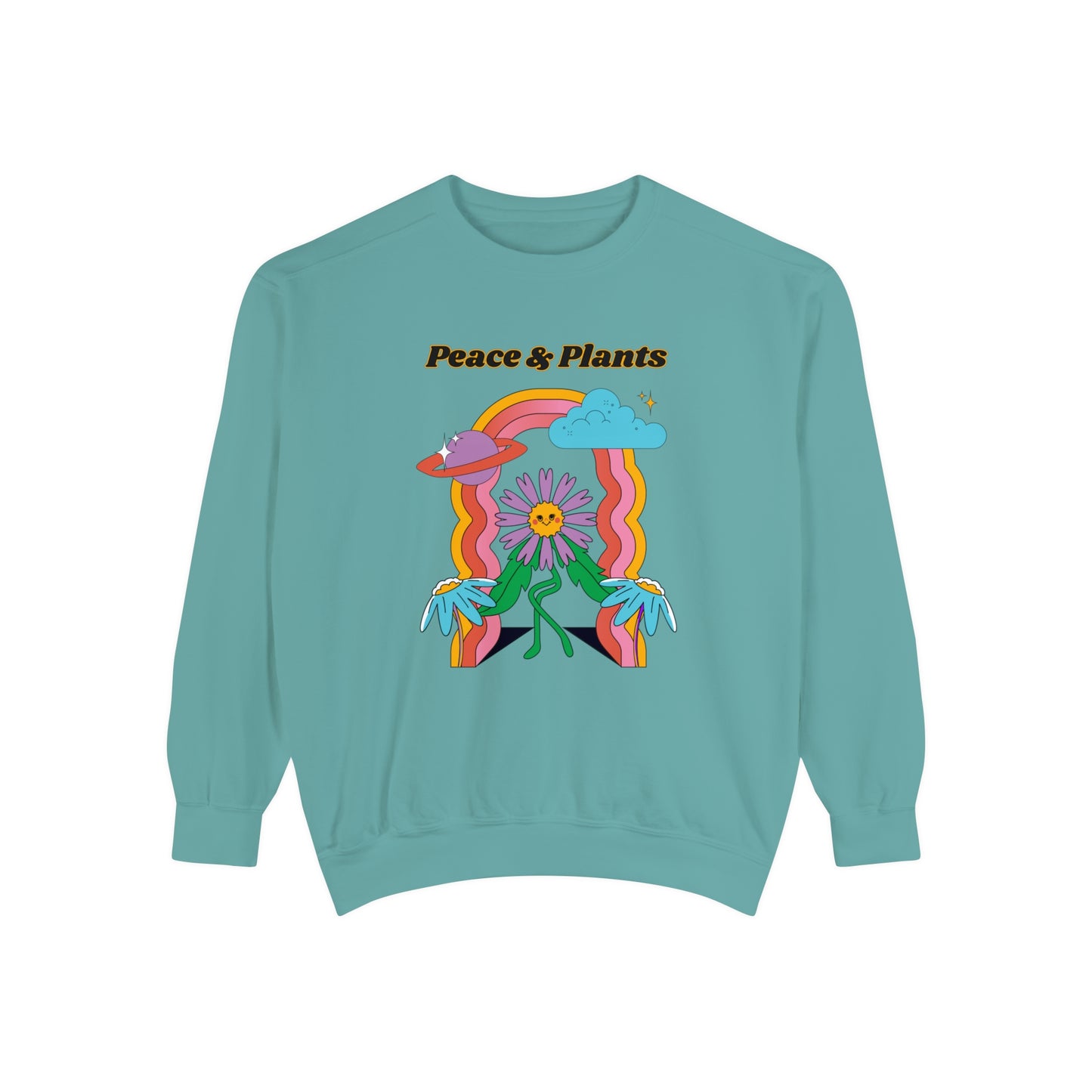 Peace & Plants Garment-Dyed Sweatshirt