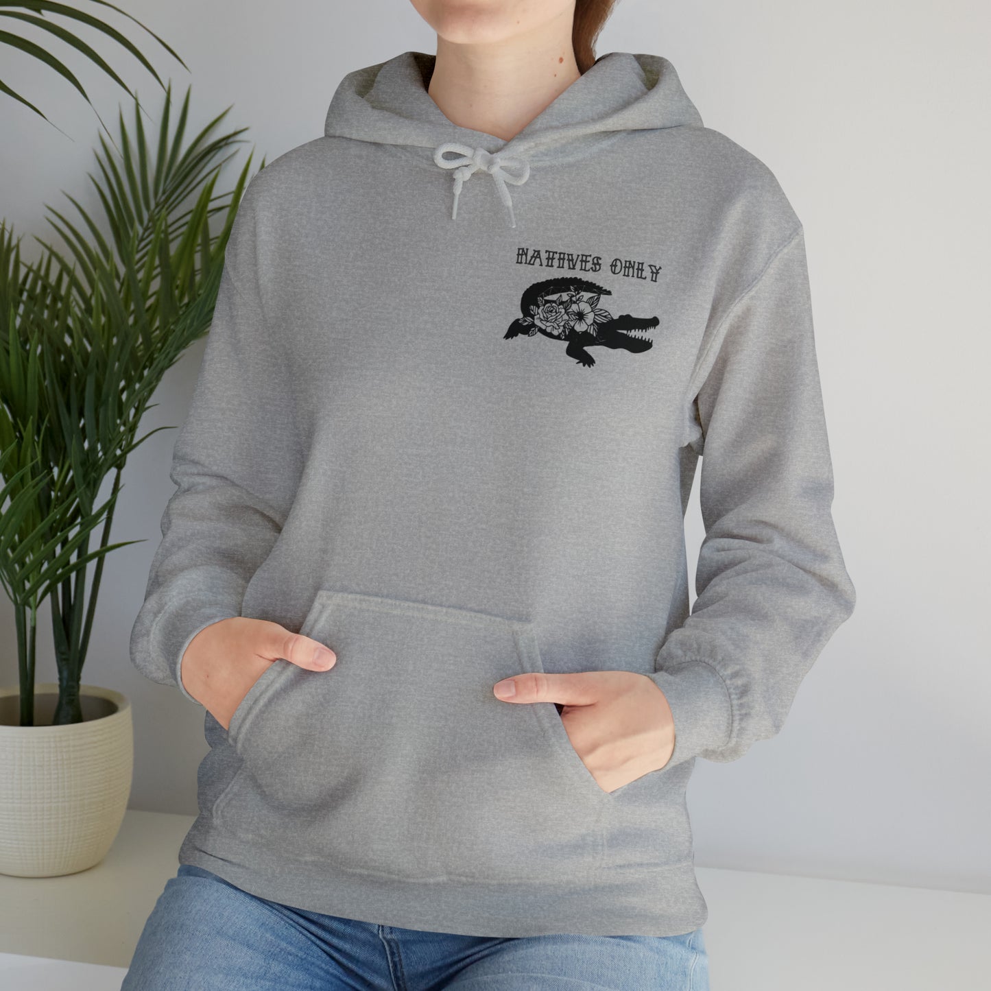 Natives Only Alligator Unisex Hooded Sweatshirt