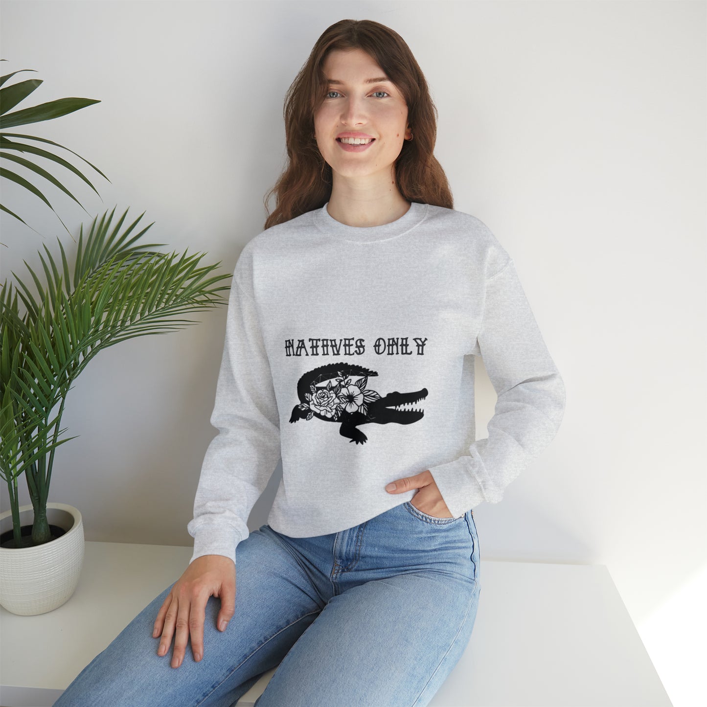 Natives Only Alligator Unisex Crewneck Sweatshirt