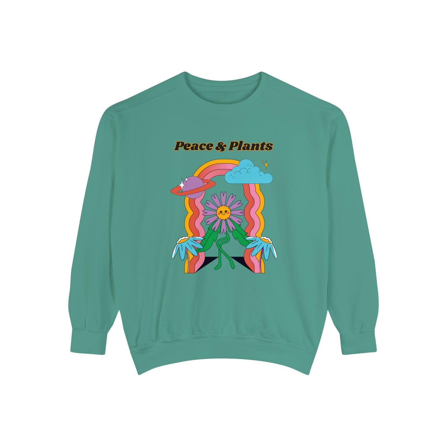 Peace & Plants Garment-Dyed Sweatshirt