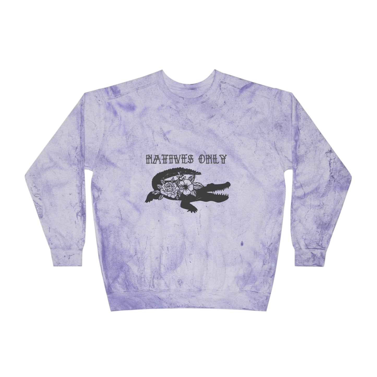 Natives Only Alligator Unisex Color Blast Crewneck Sweatshirt