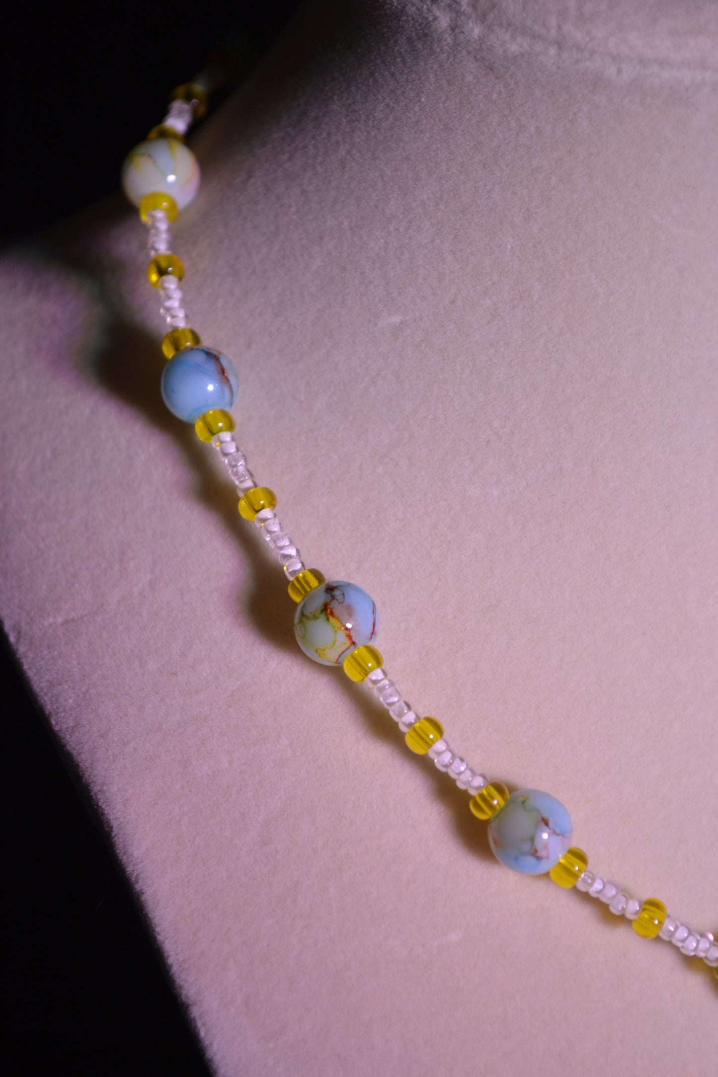 Confetti glass bead necklace