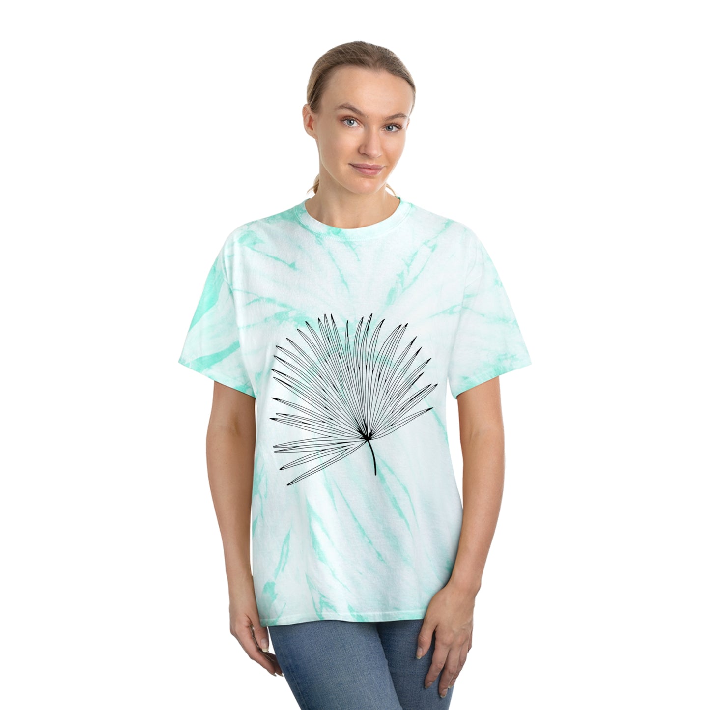 Palm Leaf Tie-Dye Tee, Cyclone