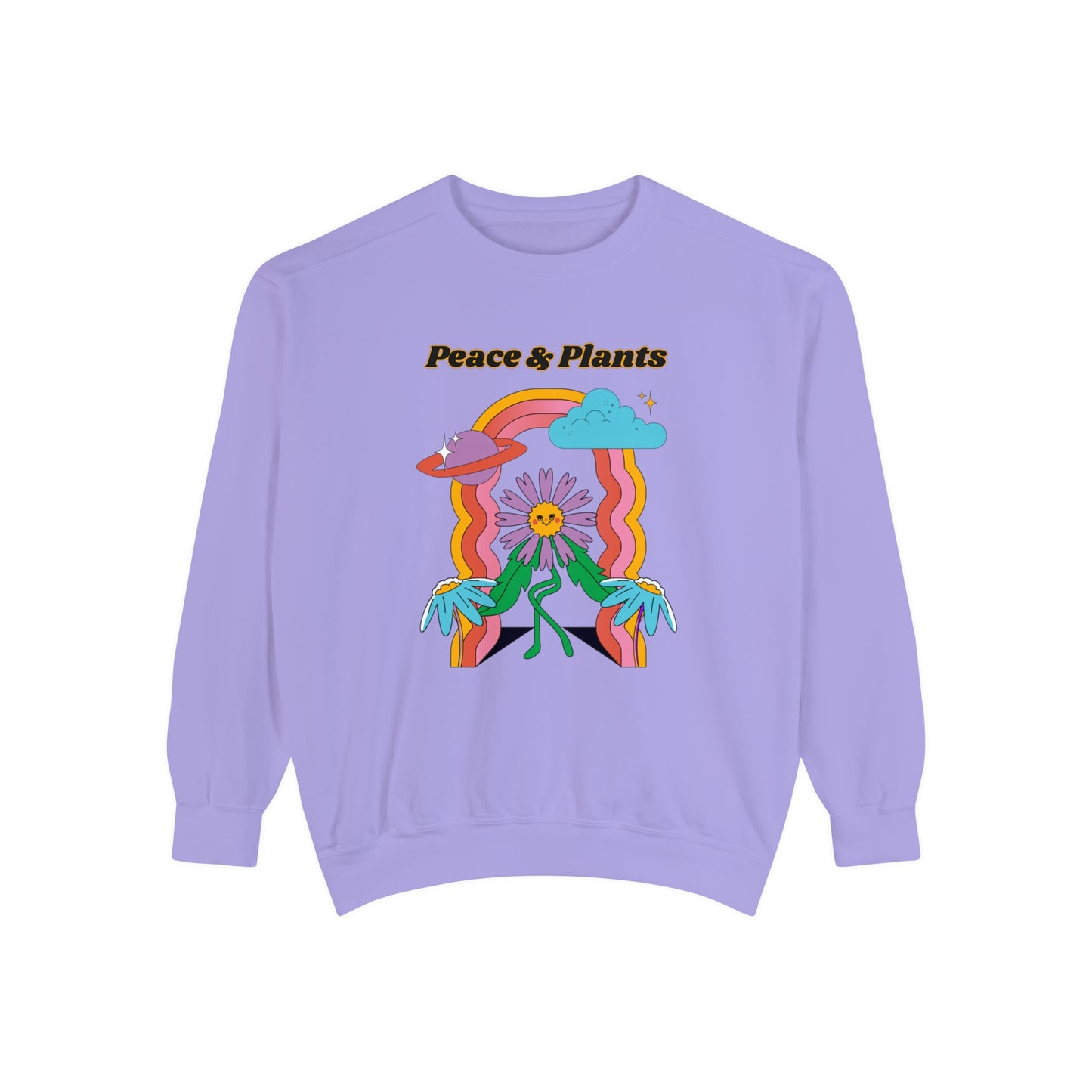 Peace & Plants Garment-Dyed Sweatshirt