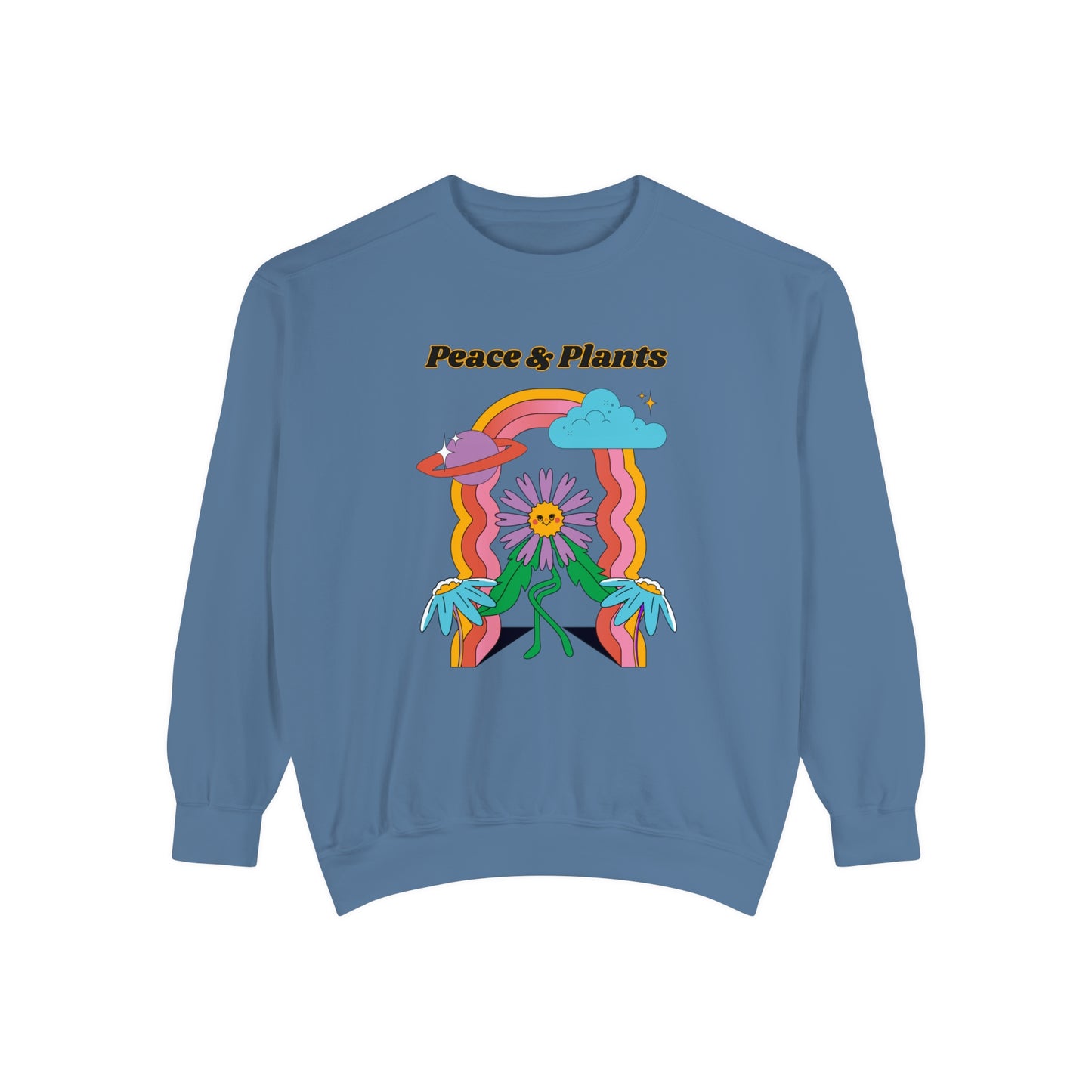 Peace & Plants Garment-Dyed Sweatshirt