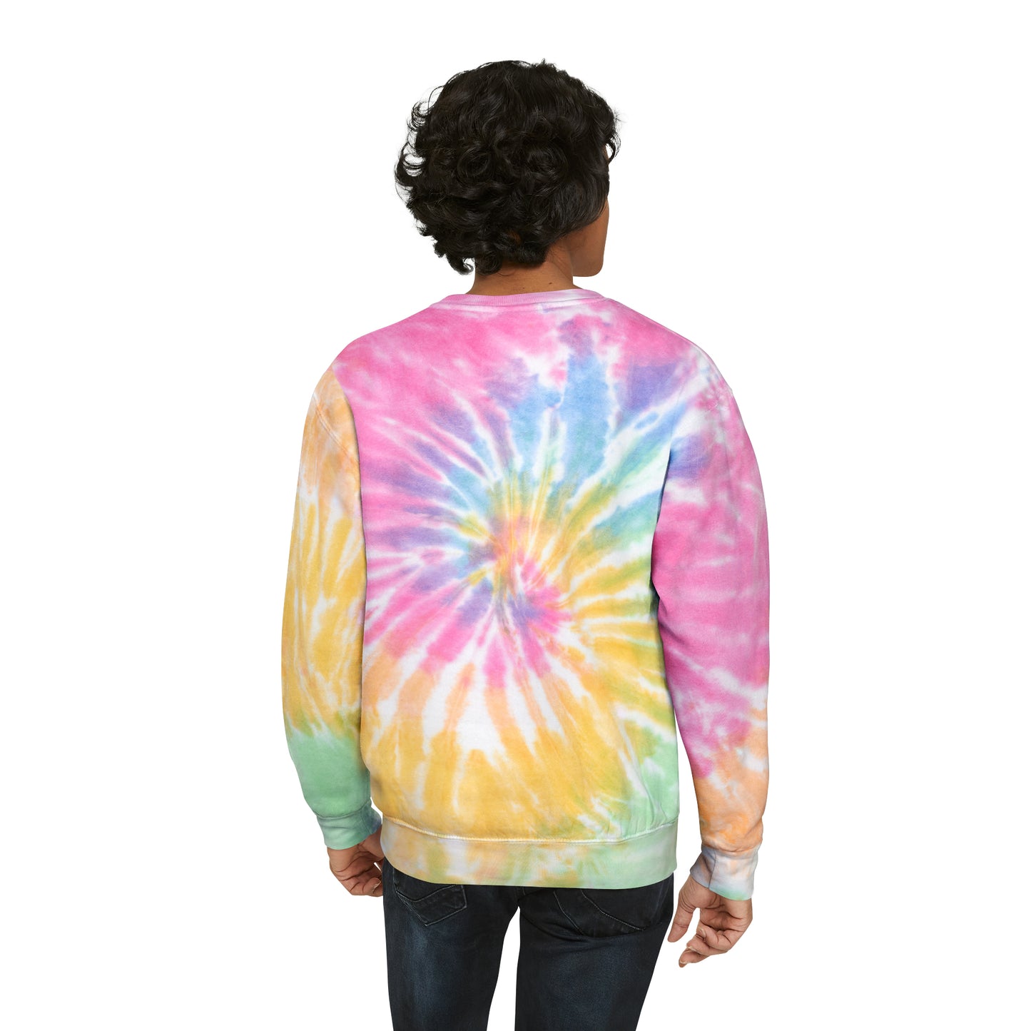 Palm Leaf Unisex Tie-Dye Crewneck