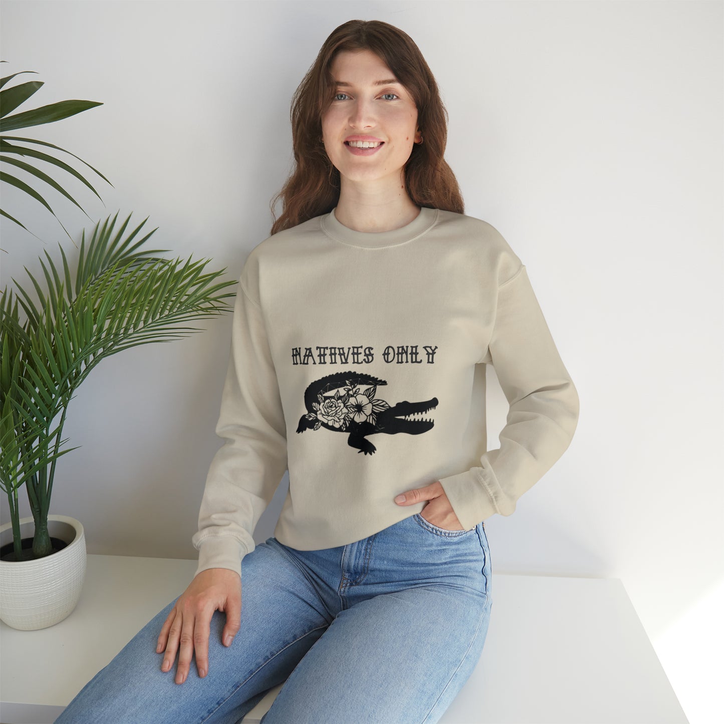 Natives Only Alligator Unisex Crewneck Sweatshirt