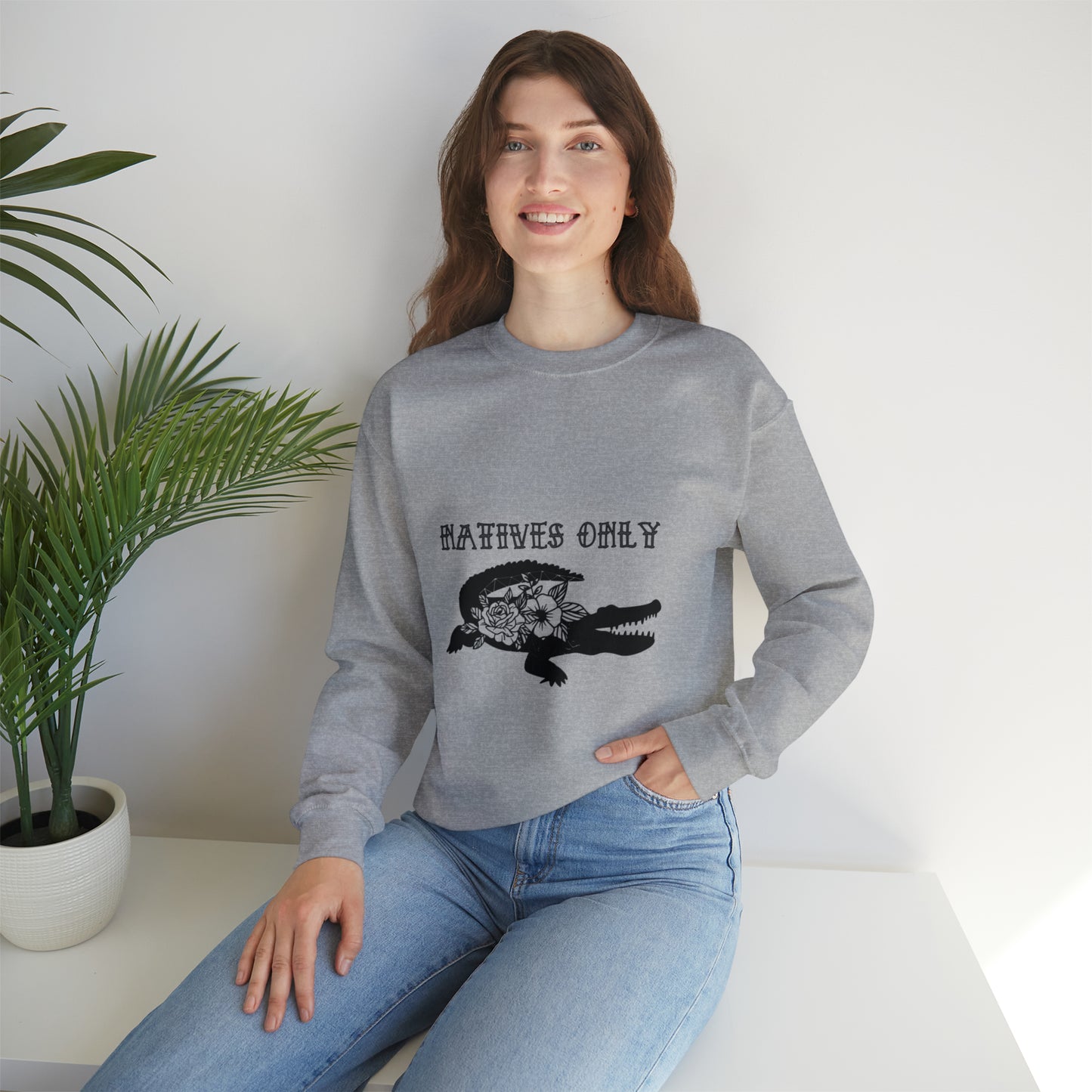 Natives Only Alligator Unisex Crewneck Sweatshirt