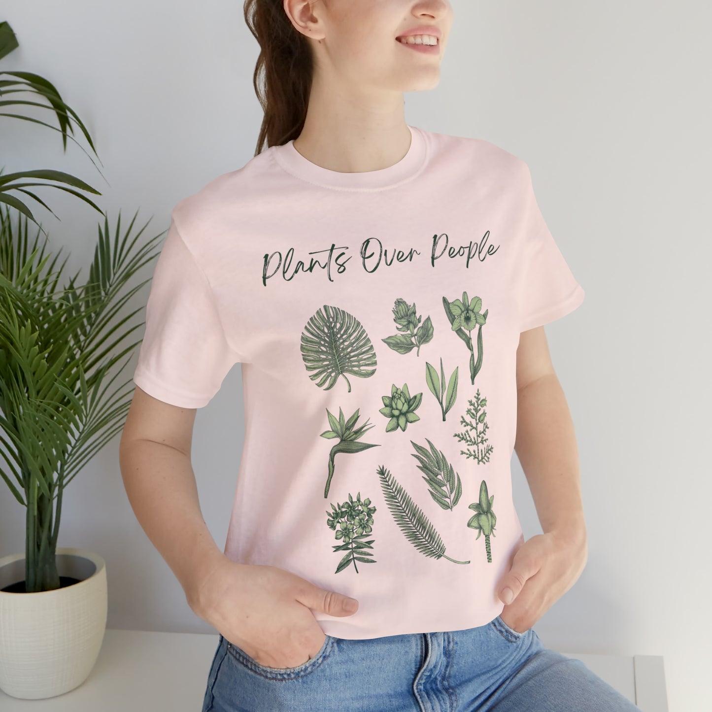 Plants Over People Unisex Jersey Short Sleeve Tee