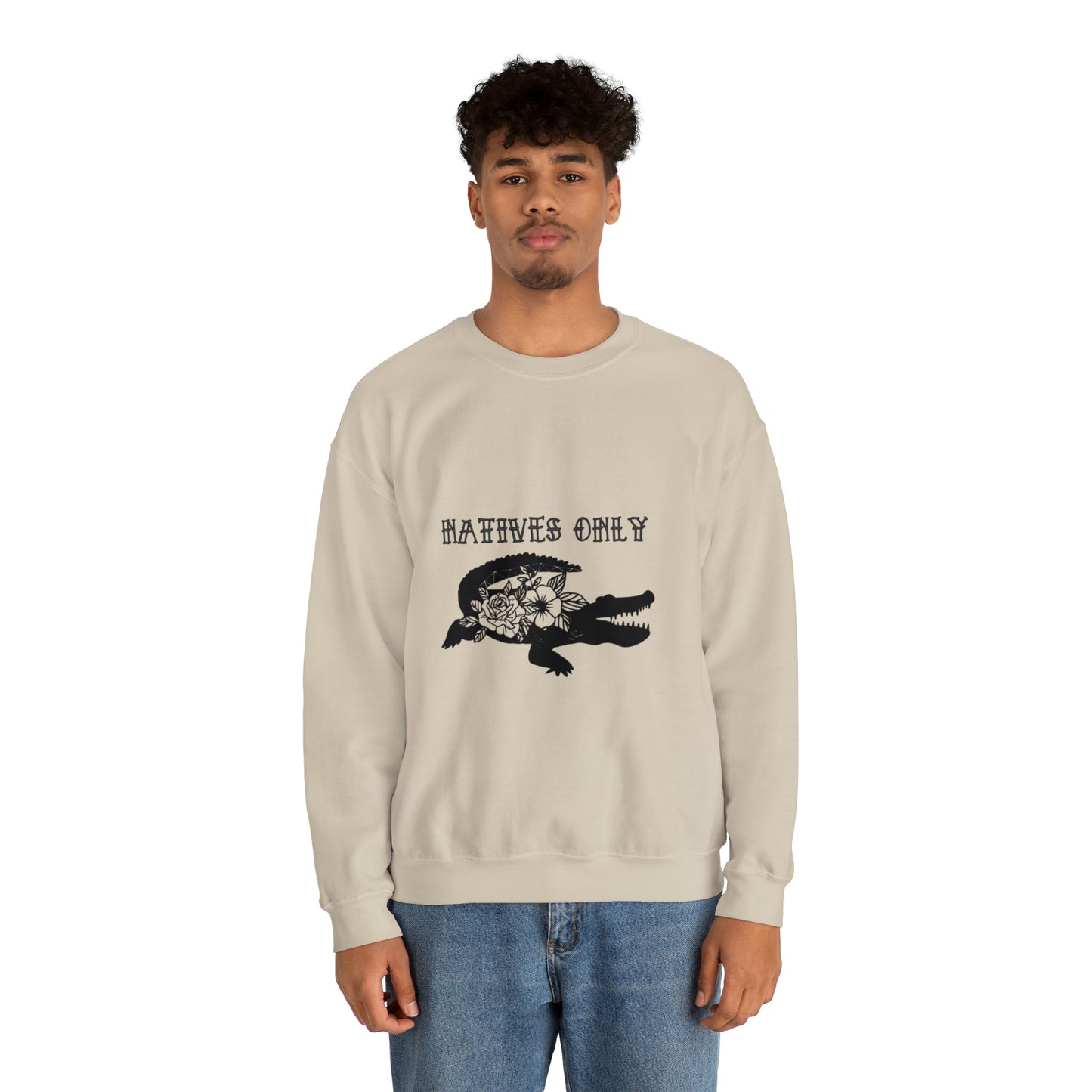 Natives Only Alligator Unisex Crewneck Sweatshirt