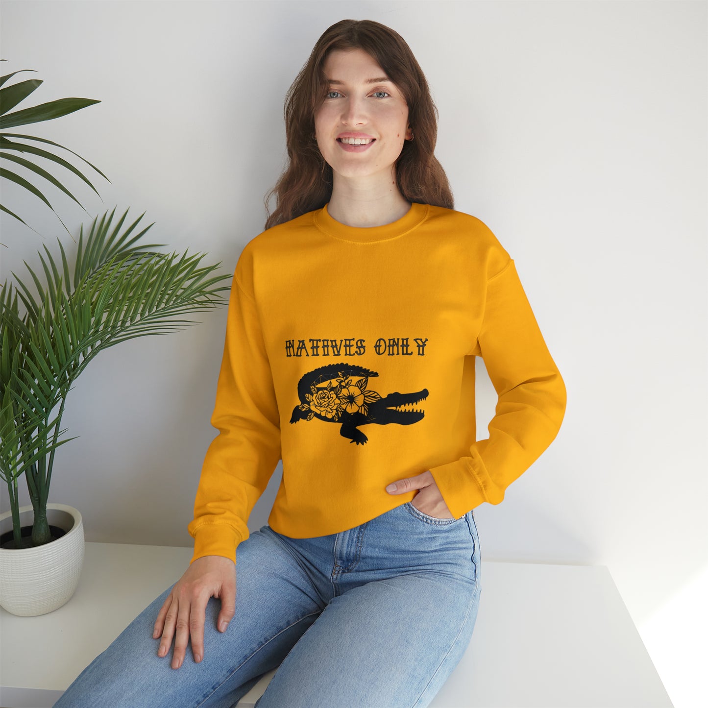 Natives Only Alligator Unisex Crewneck Sweatshirt