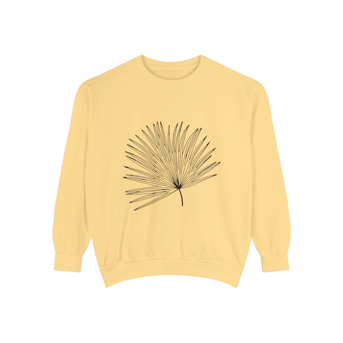 Palm Leaf Unisex Garment-Dyed Crewneck