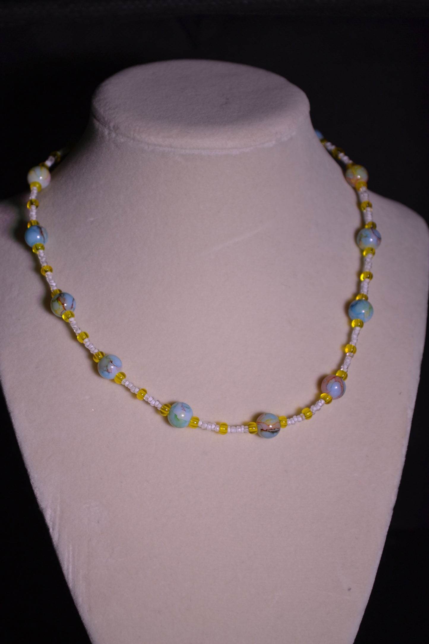 Confetti glass bead necklace