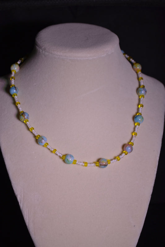 Confetti glass bead necklace