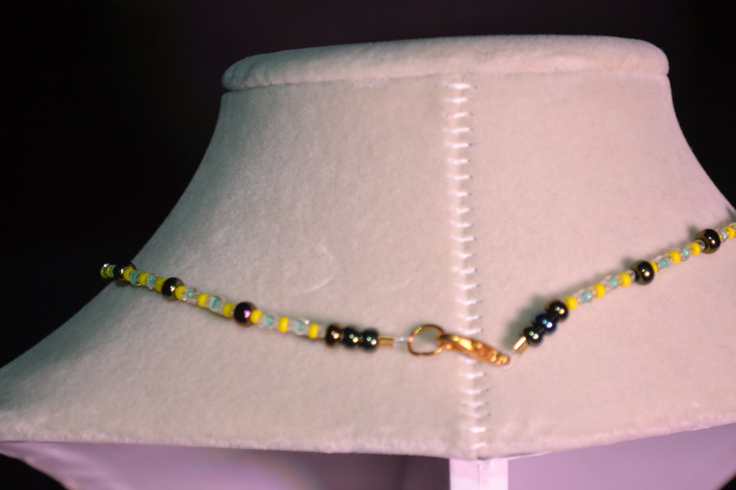 Seahorse pendant beaded choker