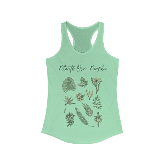 Plants Over People Women's Racerback Tank