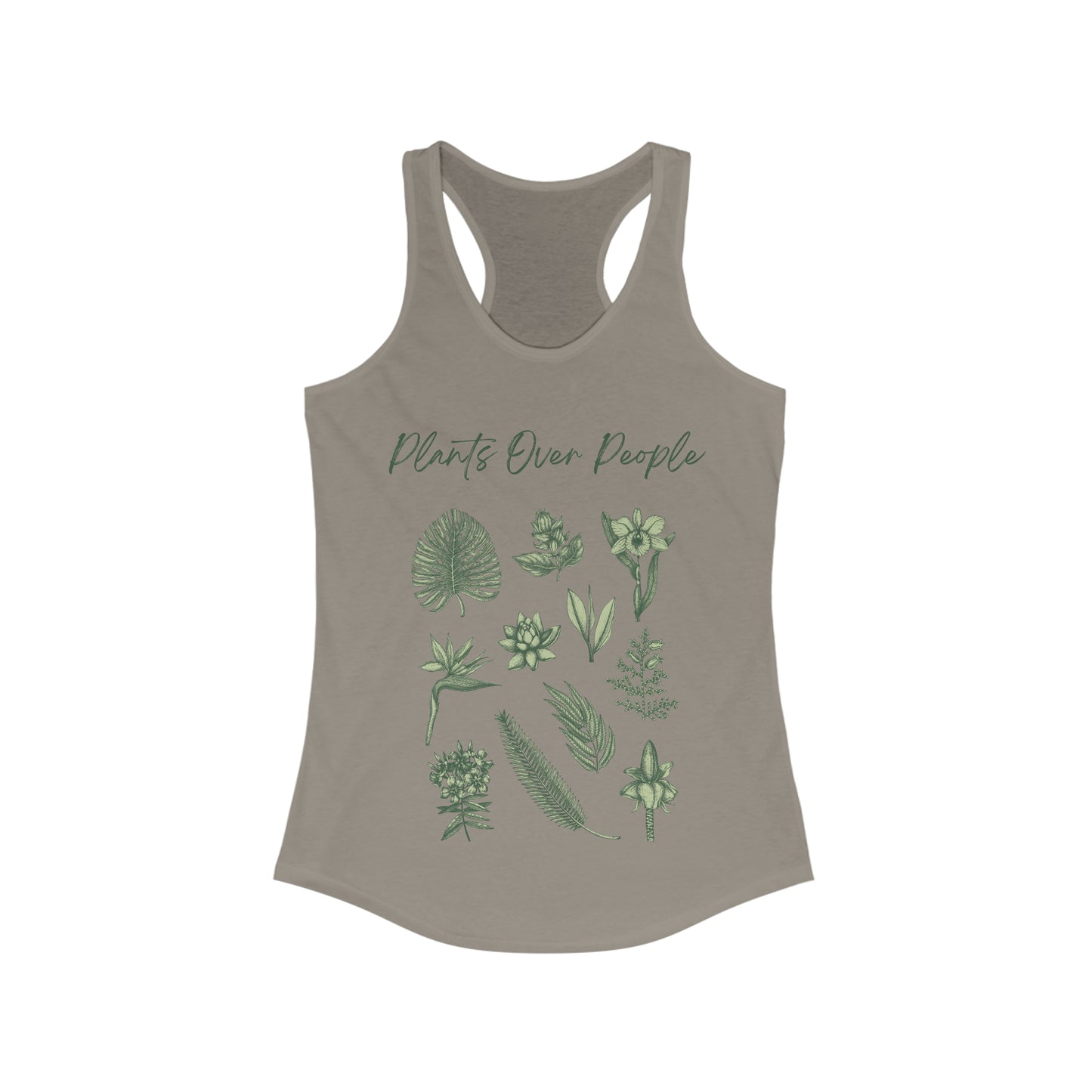 Plants Over People Women's Racerback Tank