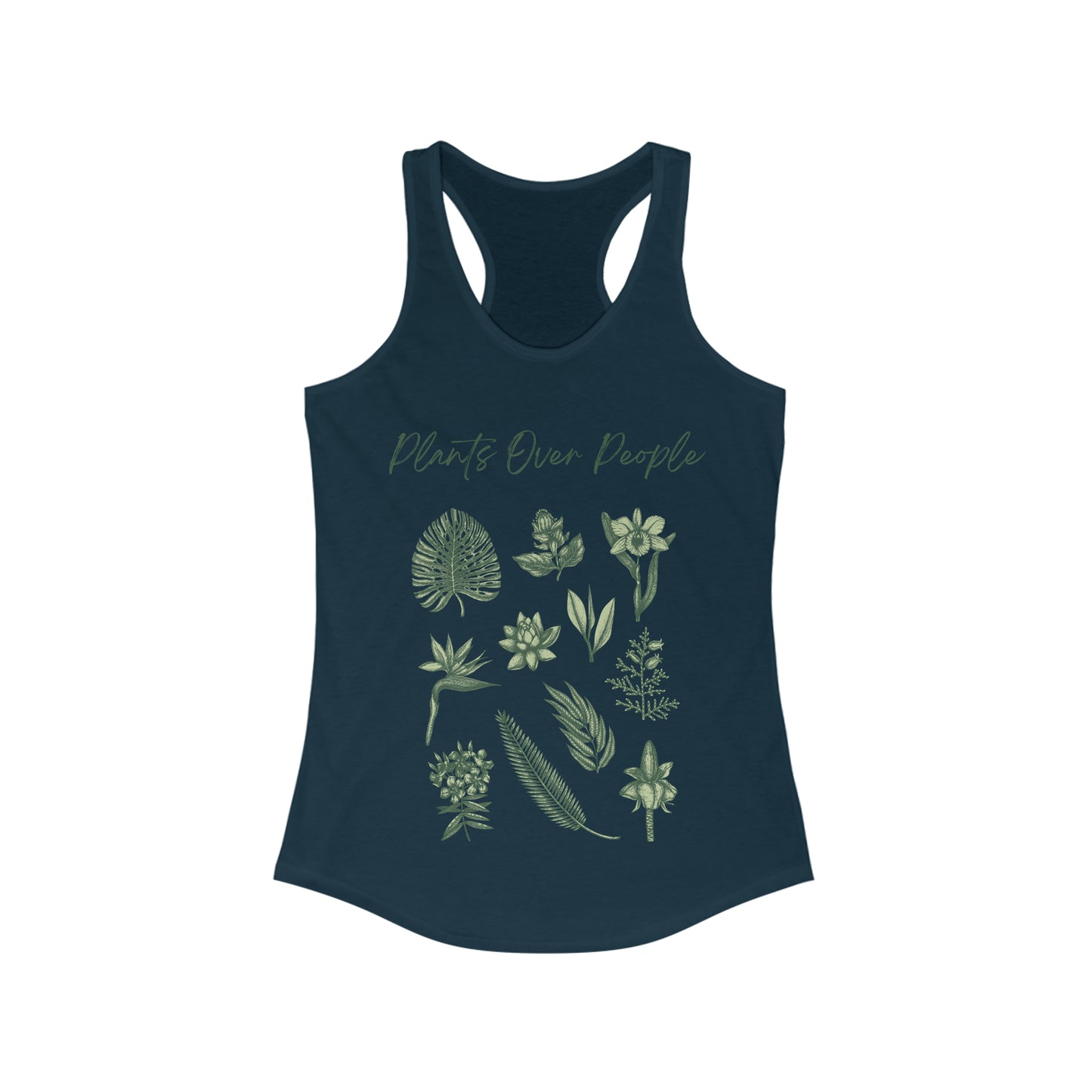 Plants Over People Women's Racerback Tank