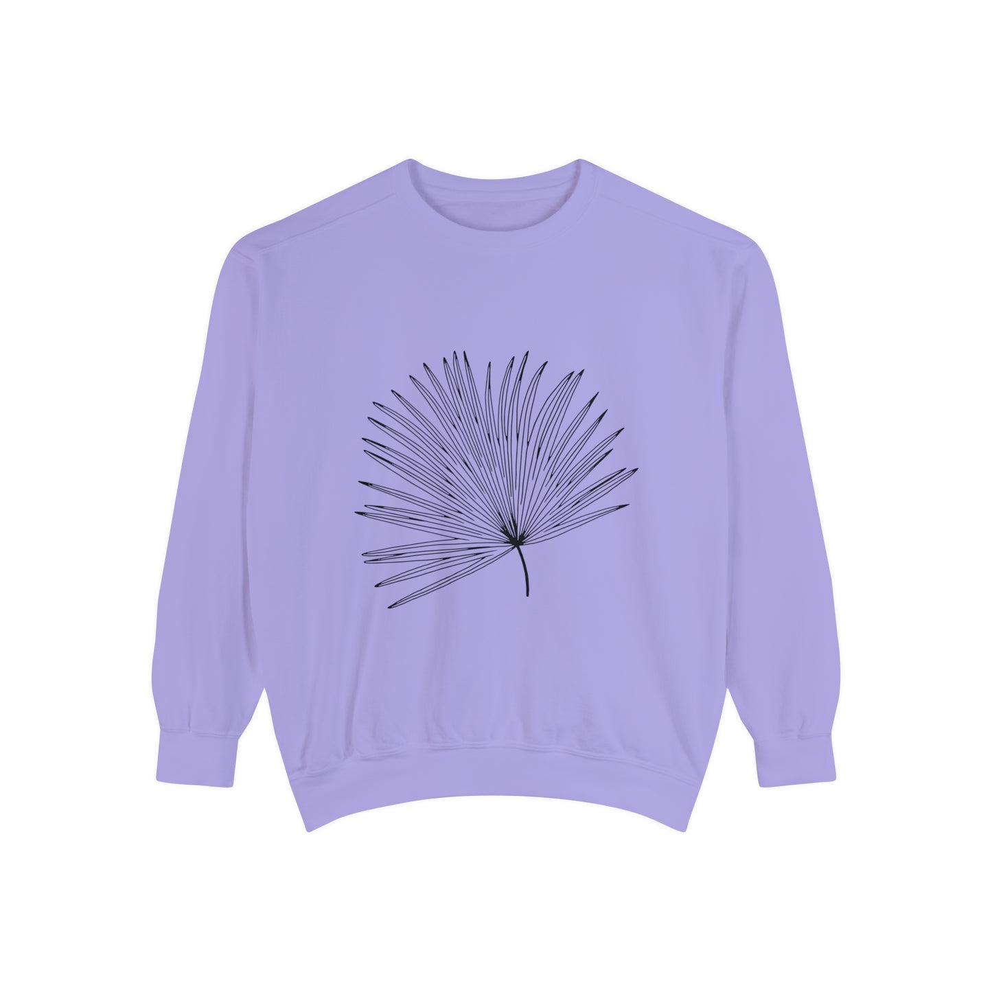 Palm Leaf Unisex Garment-Dyed Crewneck