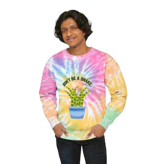 Don't Be A Snake Unisex Tie-Dye Crewneck