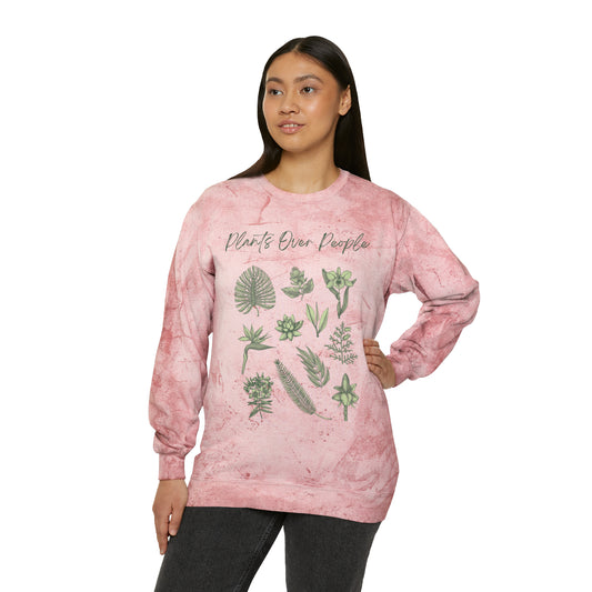 Plants Over People Unisex Color Blast Crewneck