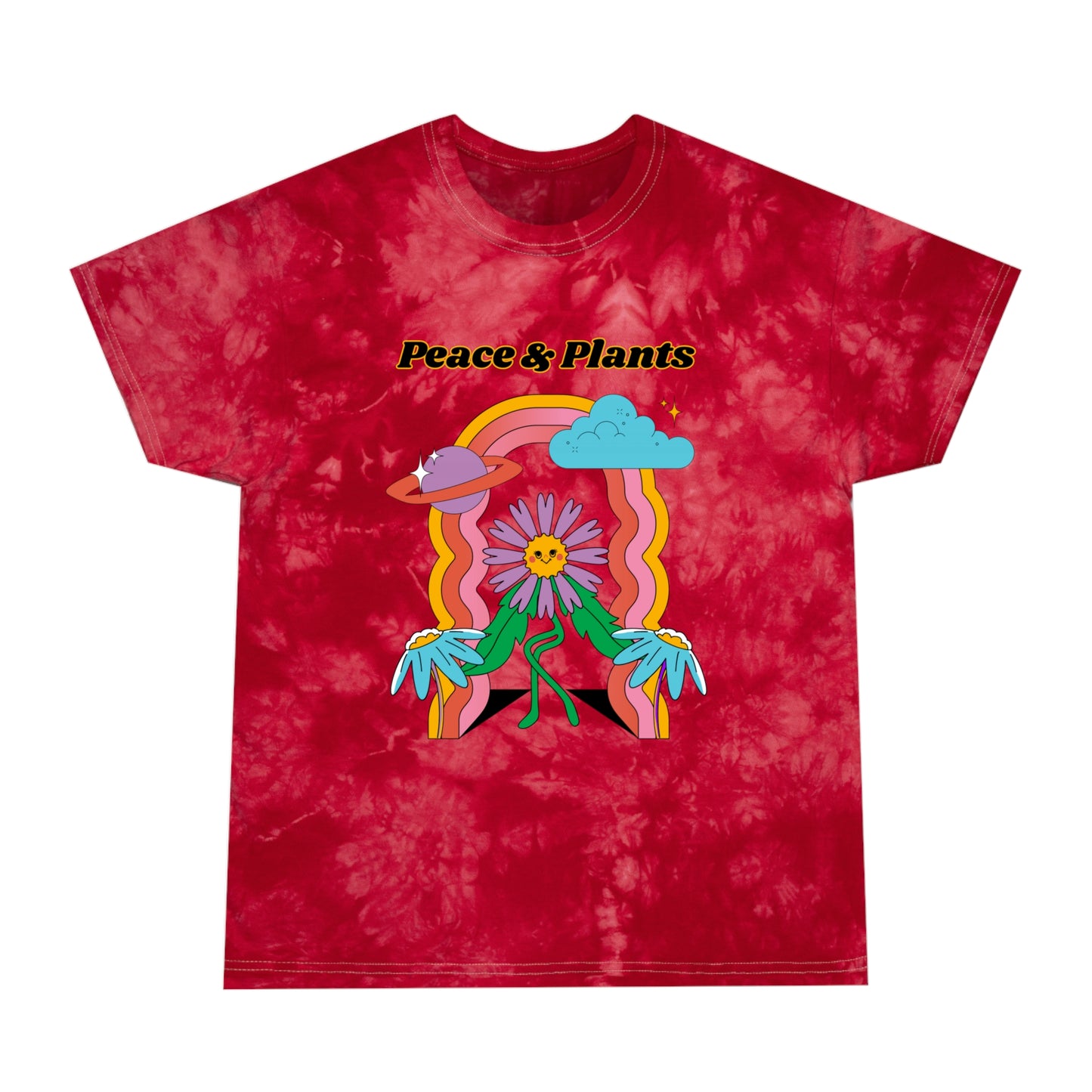 Peace & Plants Tie-Dye Tee, Crystal