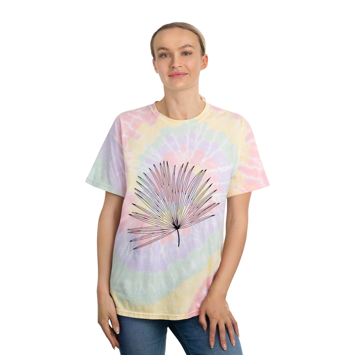 Palm Leaf Tie-Dye Tee, Spiral