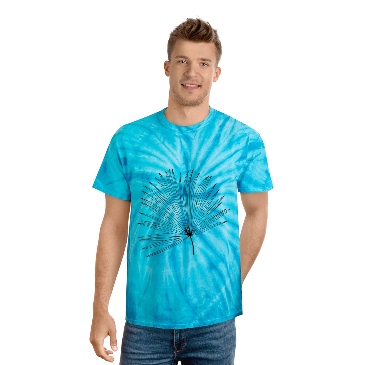 Palm Leaf Tie-Dye Tee, Cyclone