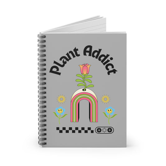 Plant Addict Spiral Notebook - Ruled Line