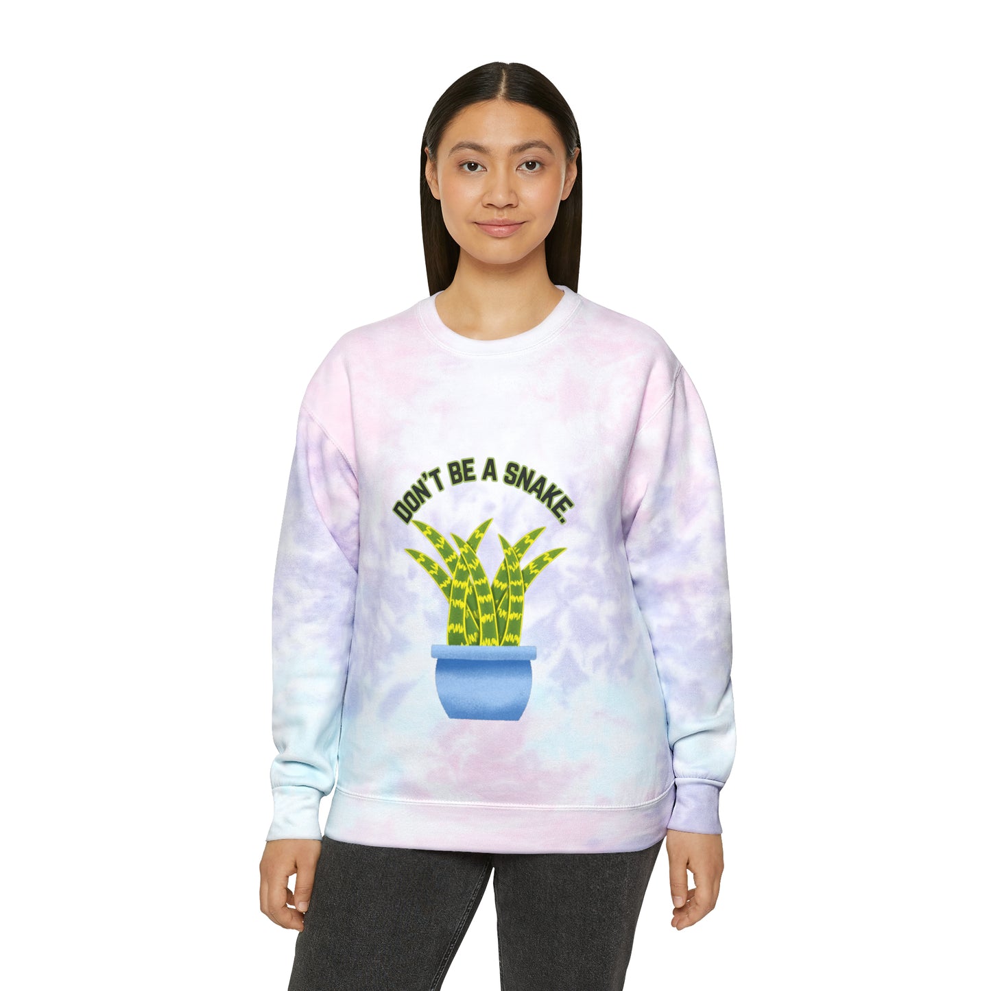 Don't Be A Snake Unisex Tie-Dye Crewneck