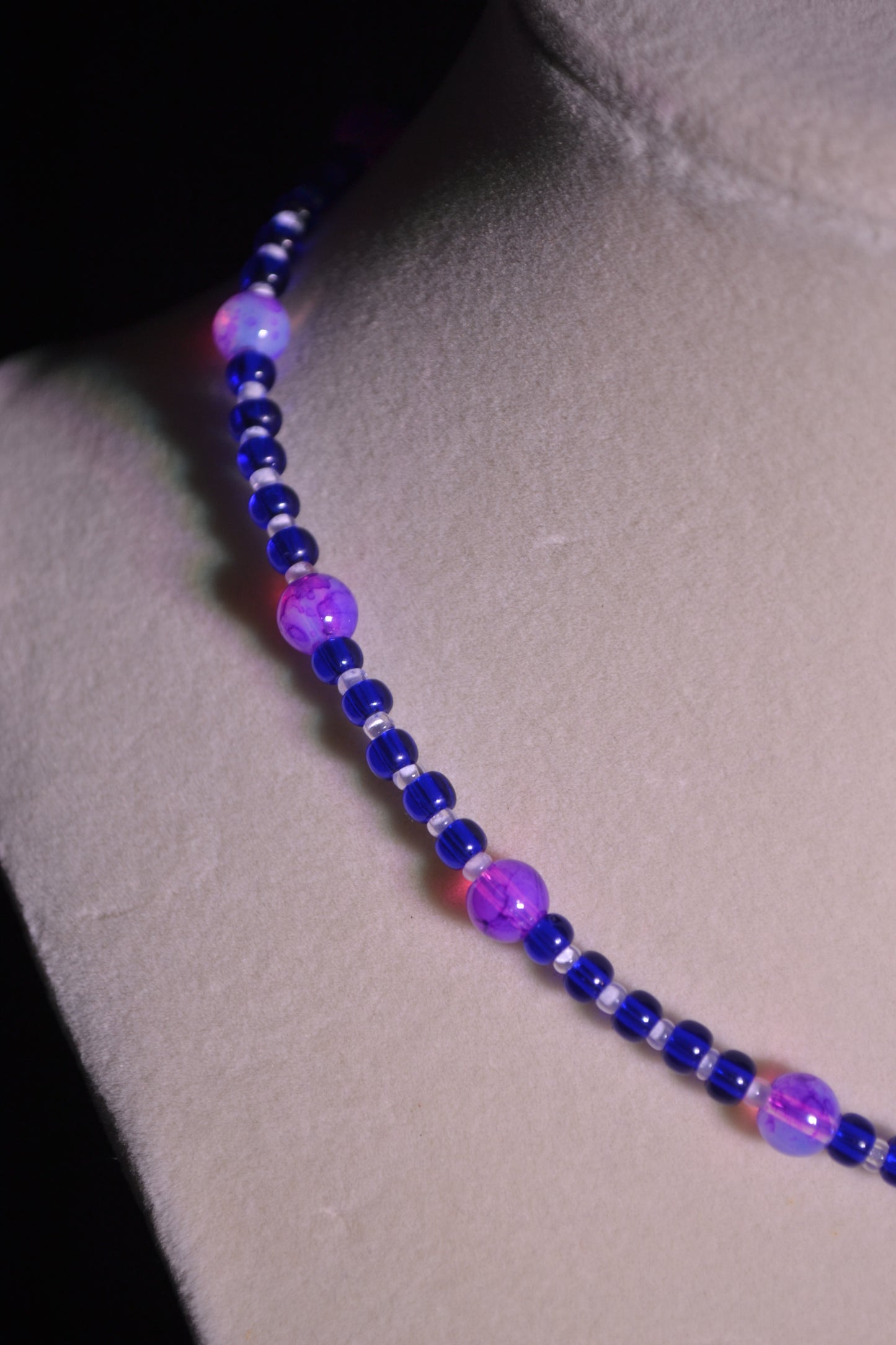 Purple necklace and bracelet set